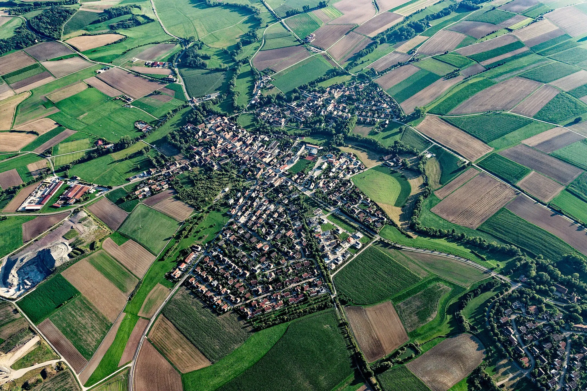 Photo showing: Photographed from the balloon basket.