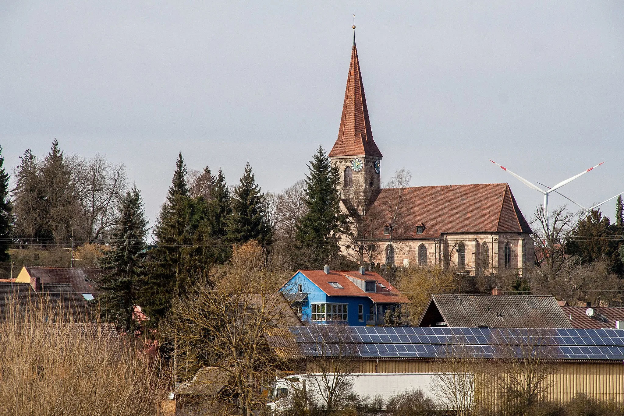 Photo showing: Großhabersdorf, Pfarrkirche St. Walburg