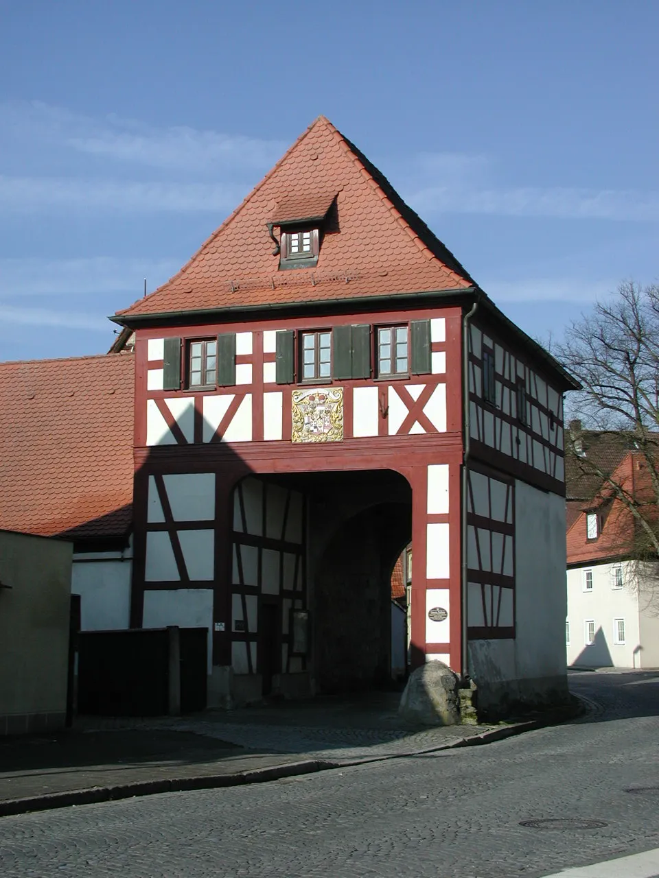 Photo showing: Torhaus Markt Erlbach