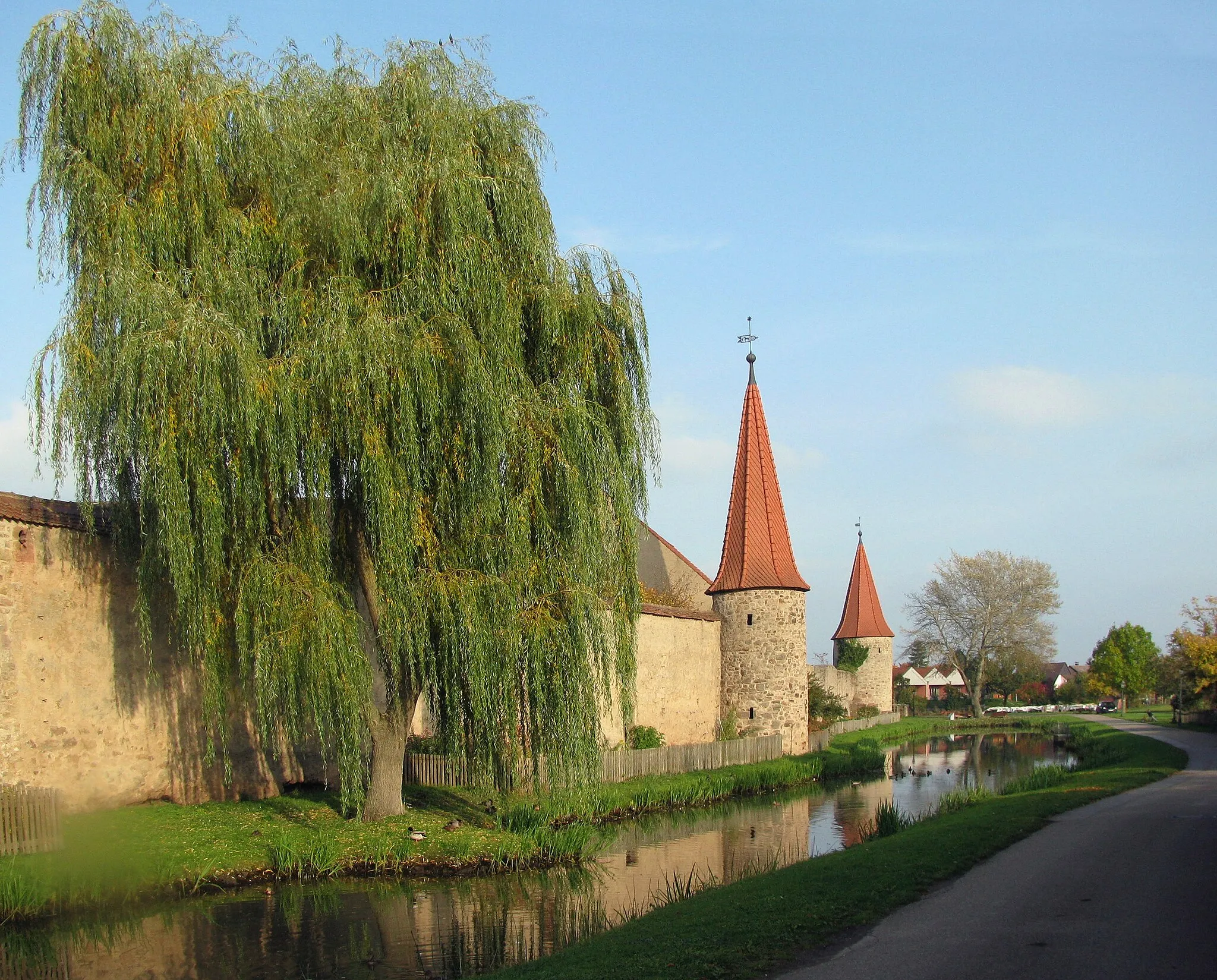 Photo showing: Citiywall in Merkendorf (Middle Franconia)