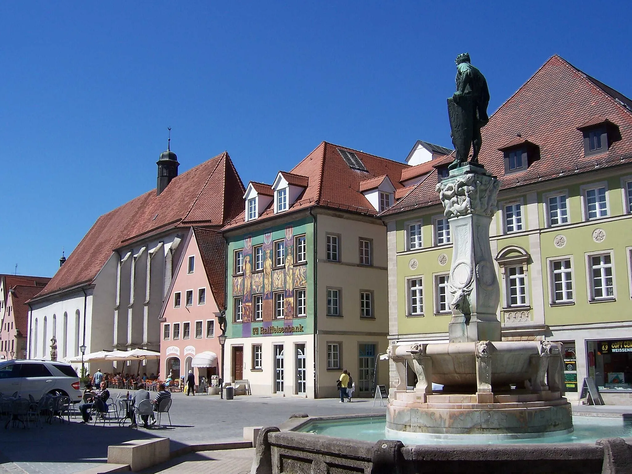 Photo showing: Kaiser-Ludwig-Brunnen-Weißenburg