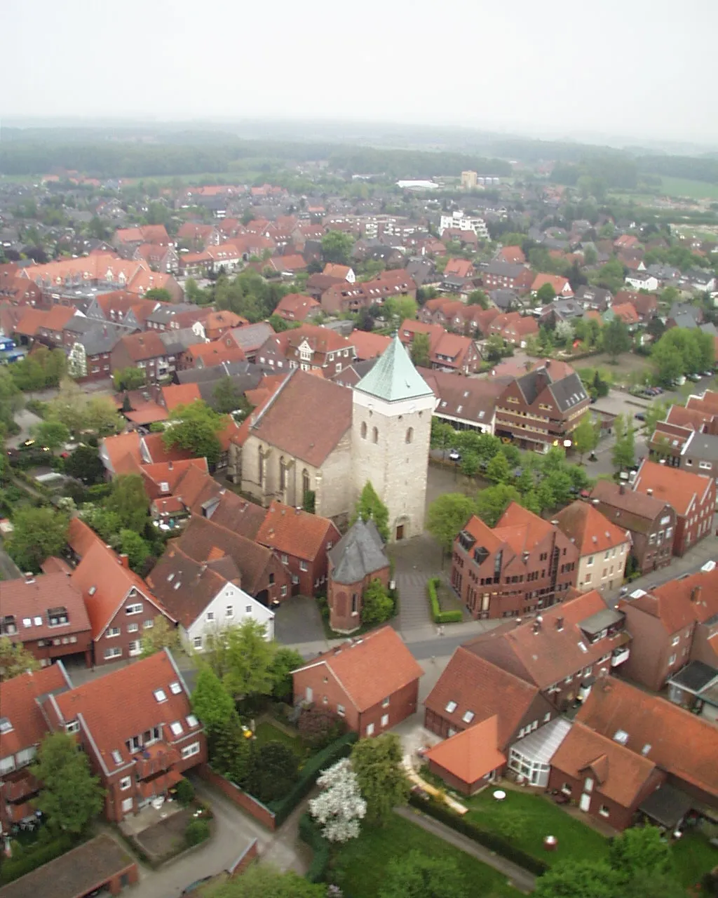 Photo showing: Schrägluftbild von Everswinkel; aufgenommen aus einem Heißluftballon