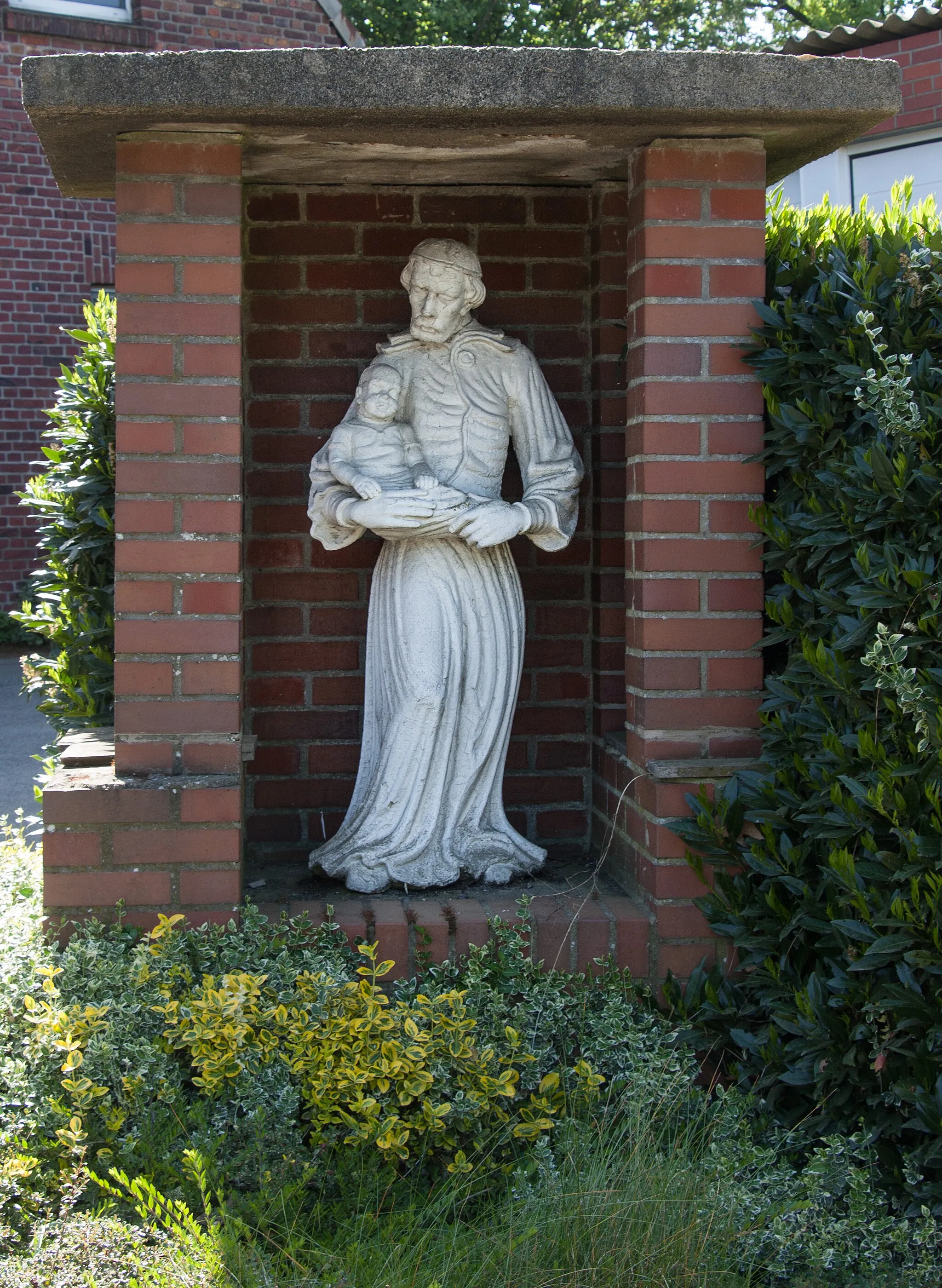 Photo showing: Bildstock Vinzenz-Statue Vaut, Dorfstr. Klein-Reken