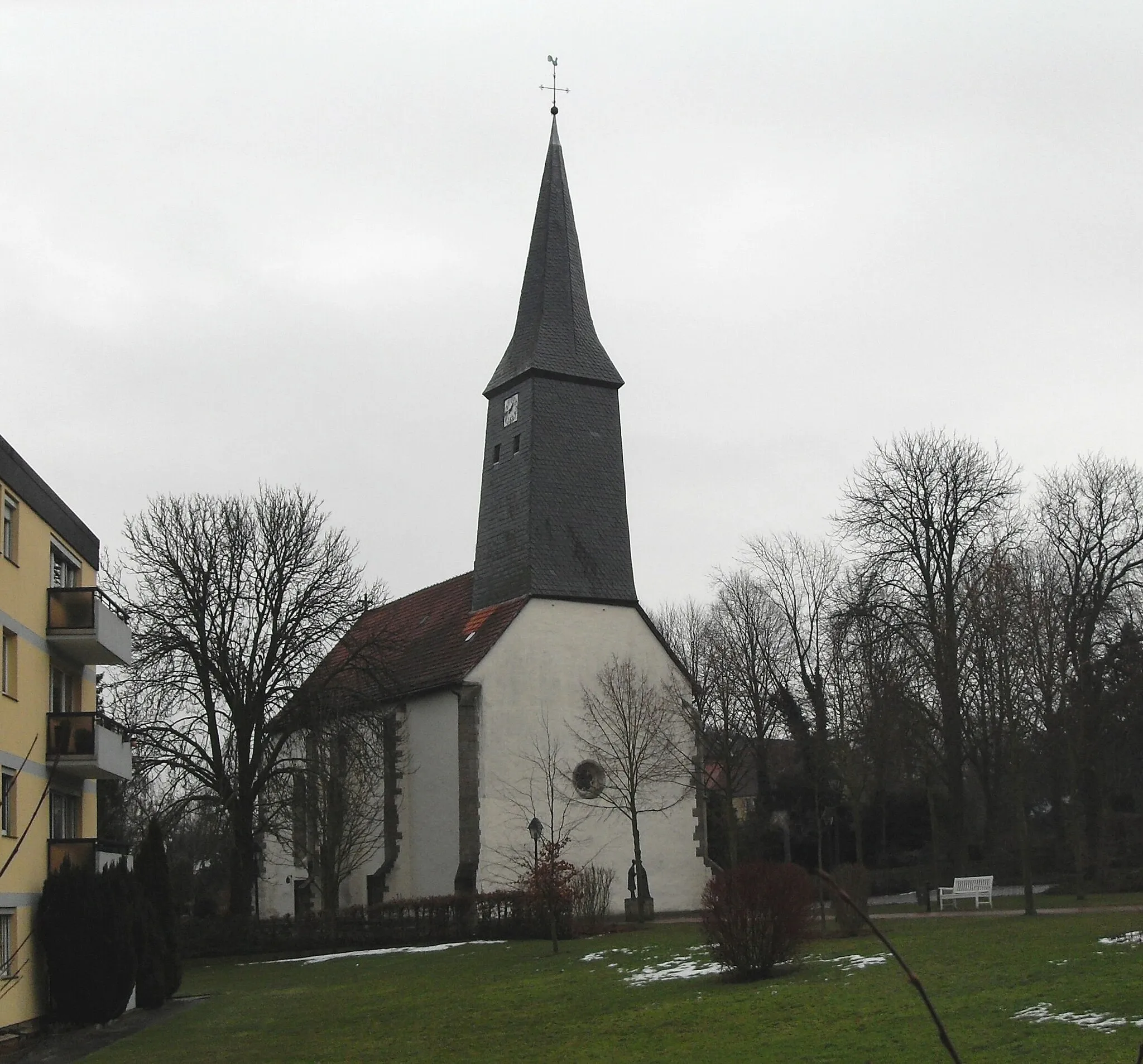 Photo showing: Westseite der evangelischen Kirche in Lotte, Westfalen