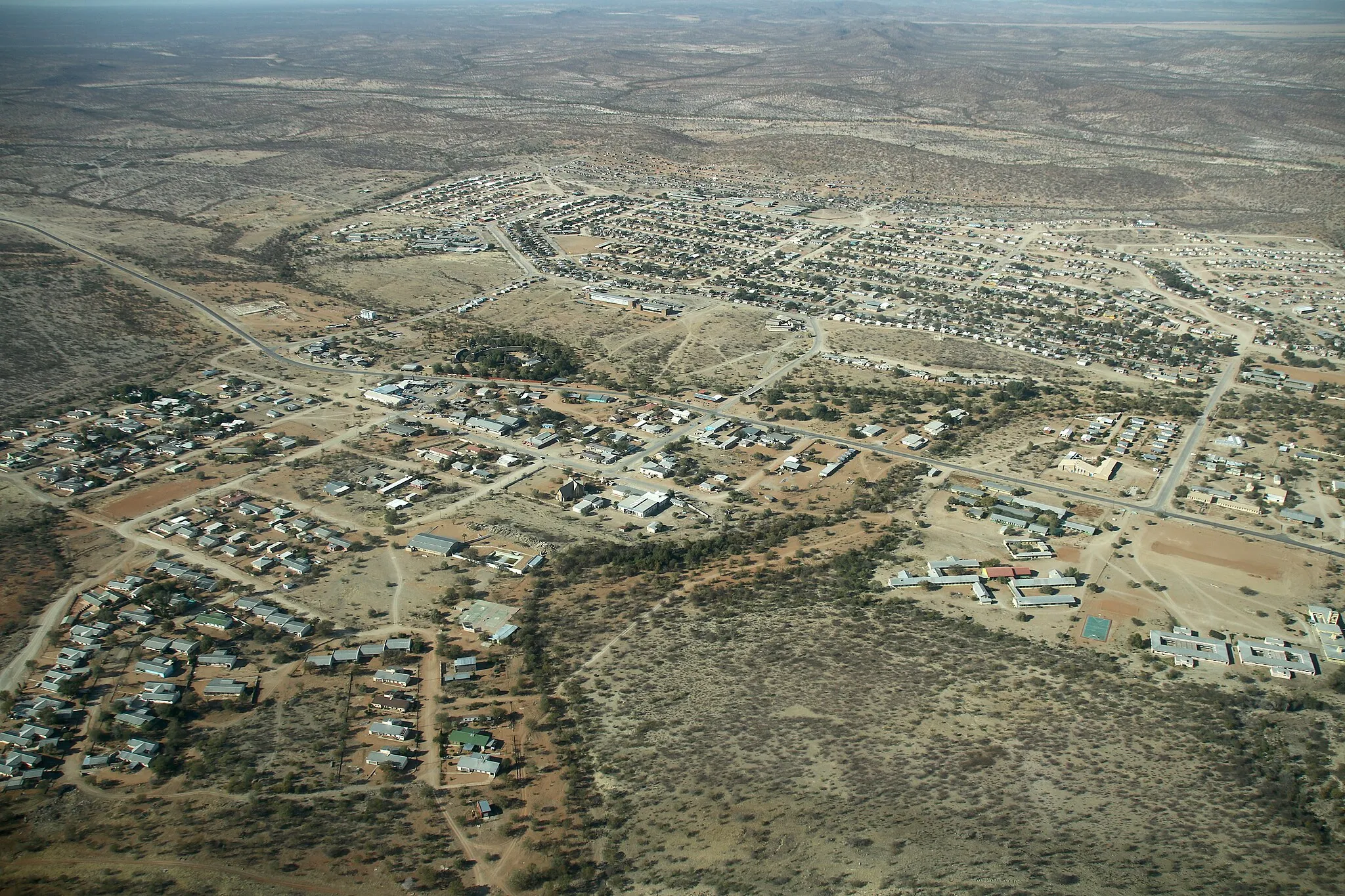 Photo showing: Aerial view of Khorixas (2018)
