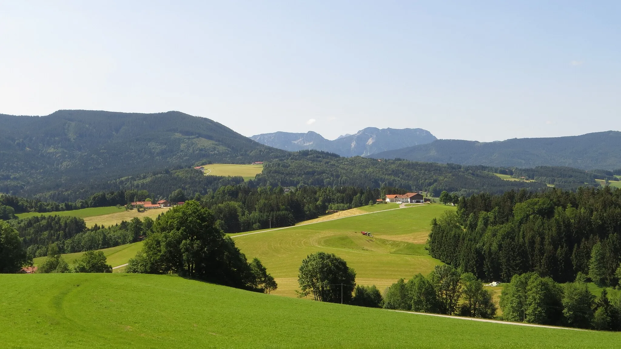 Photo showing: Blick vom Hochhorn, Teisendorf