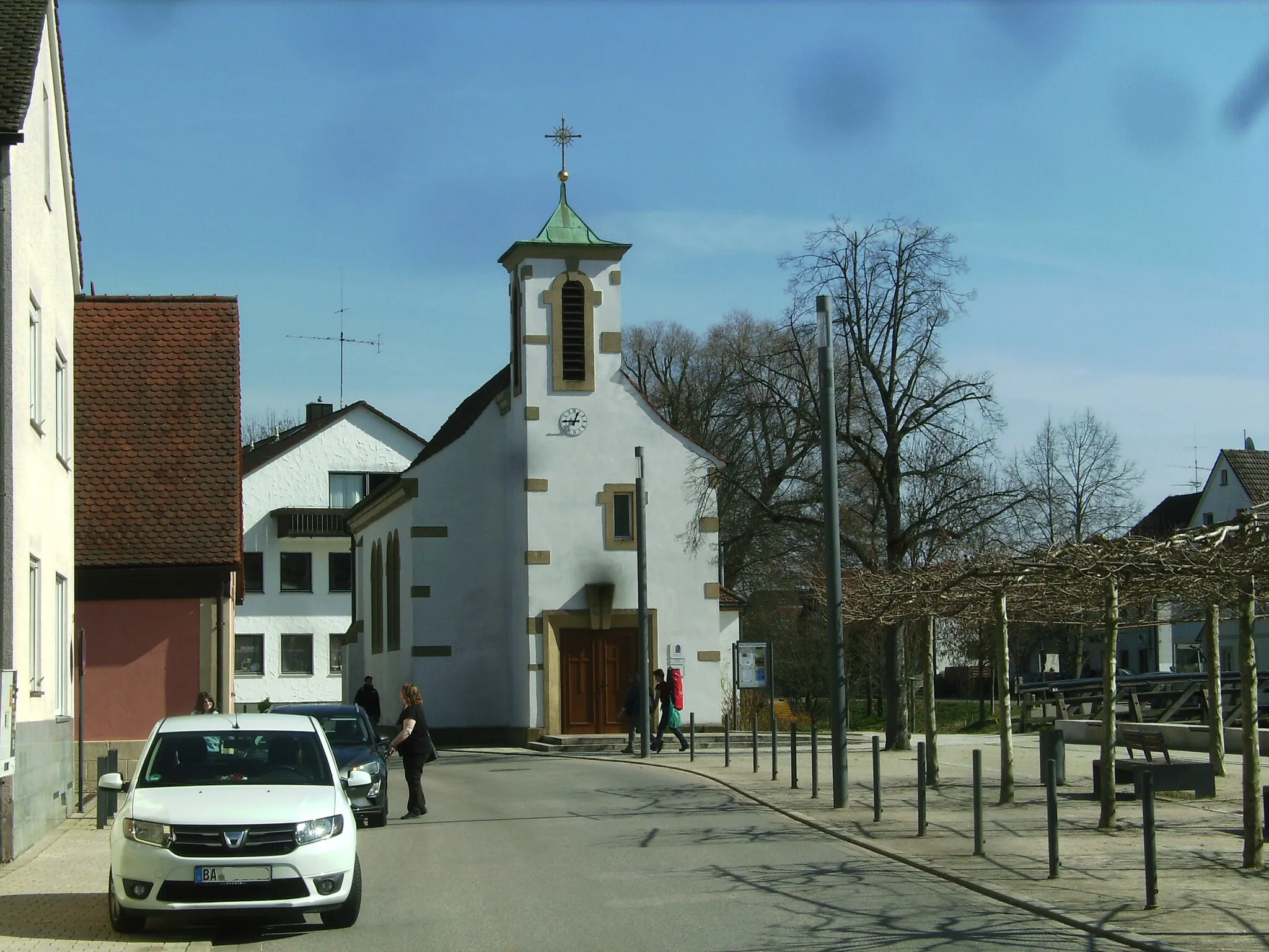 Photo showing: Evangelisch-Lutherische Kirche St. Markus in 96163 Gundelsheim, Landkreis Bamberg
Ehemals katholische Filialkirche Septem Dolores