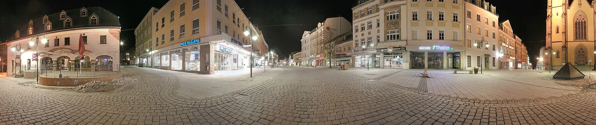 Photo showing: Panorama of Hof viewed from the Marienkirche