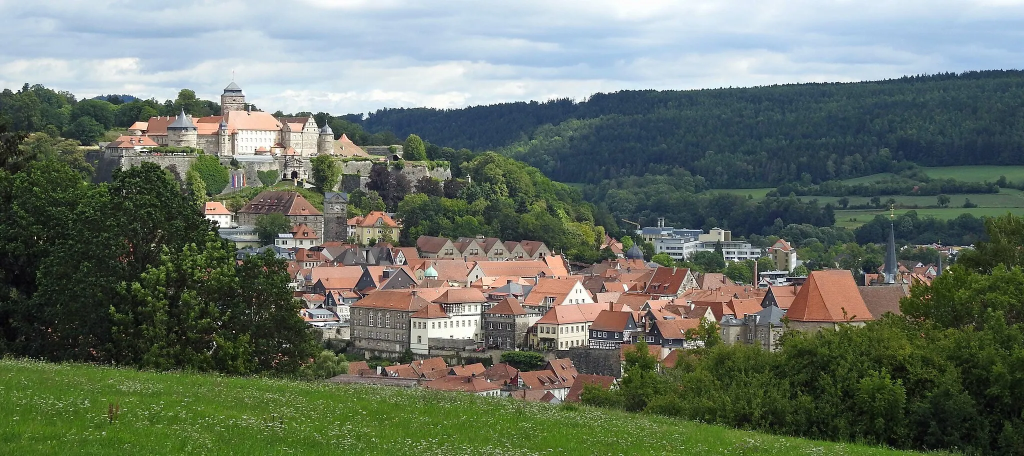 Photo showing: Kronach - Festung Rosenberg und Altstadt von Westen