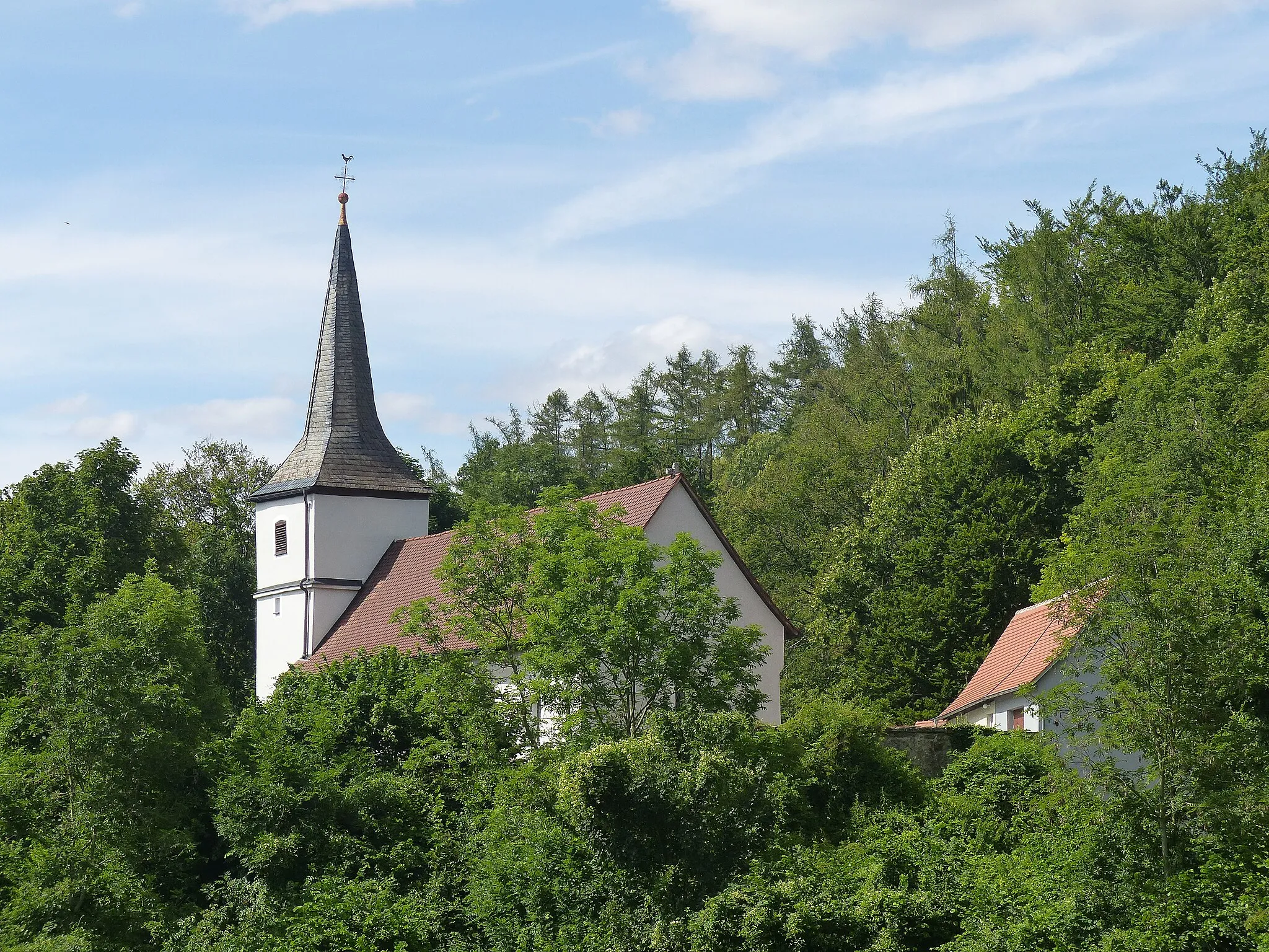 Photo showing: The pilgrimage church St. Moritz, a district of the municipality of Leutenbach