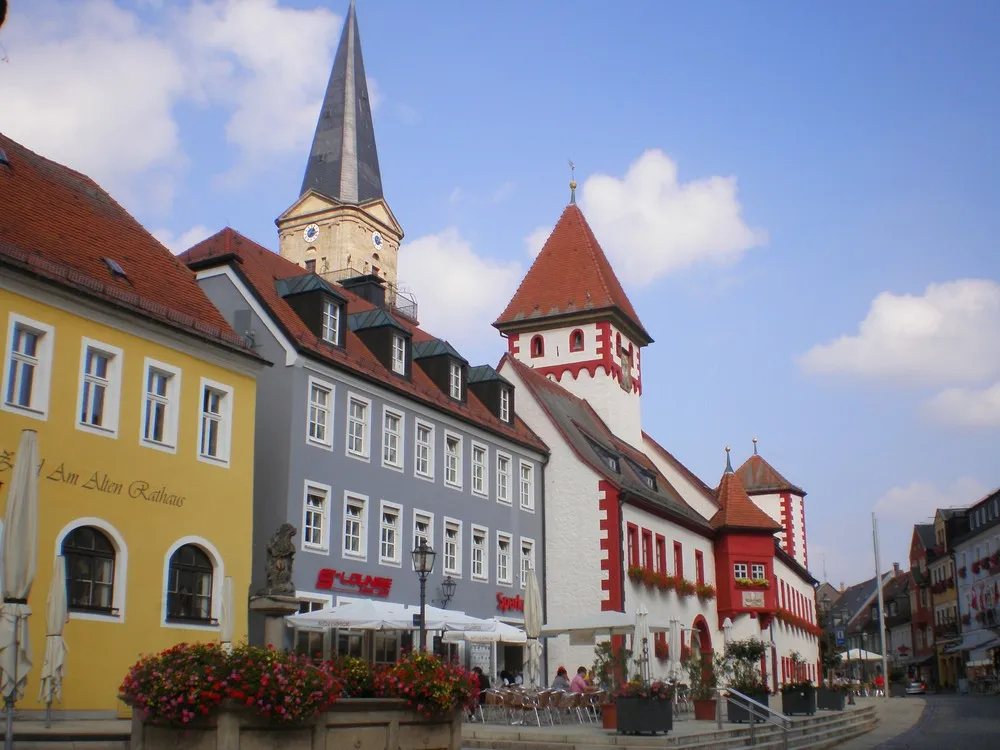 Photo showing: Marktredwitz, Bavaria, Germany; Market Street