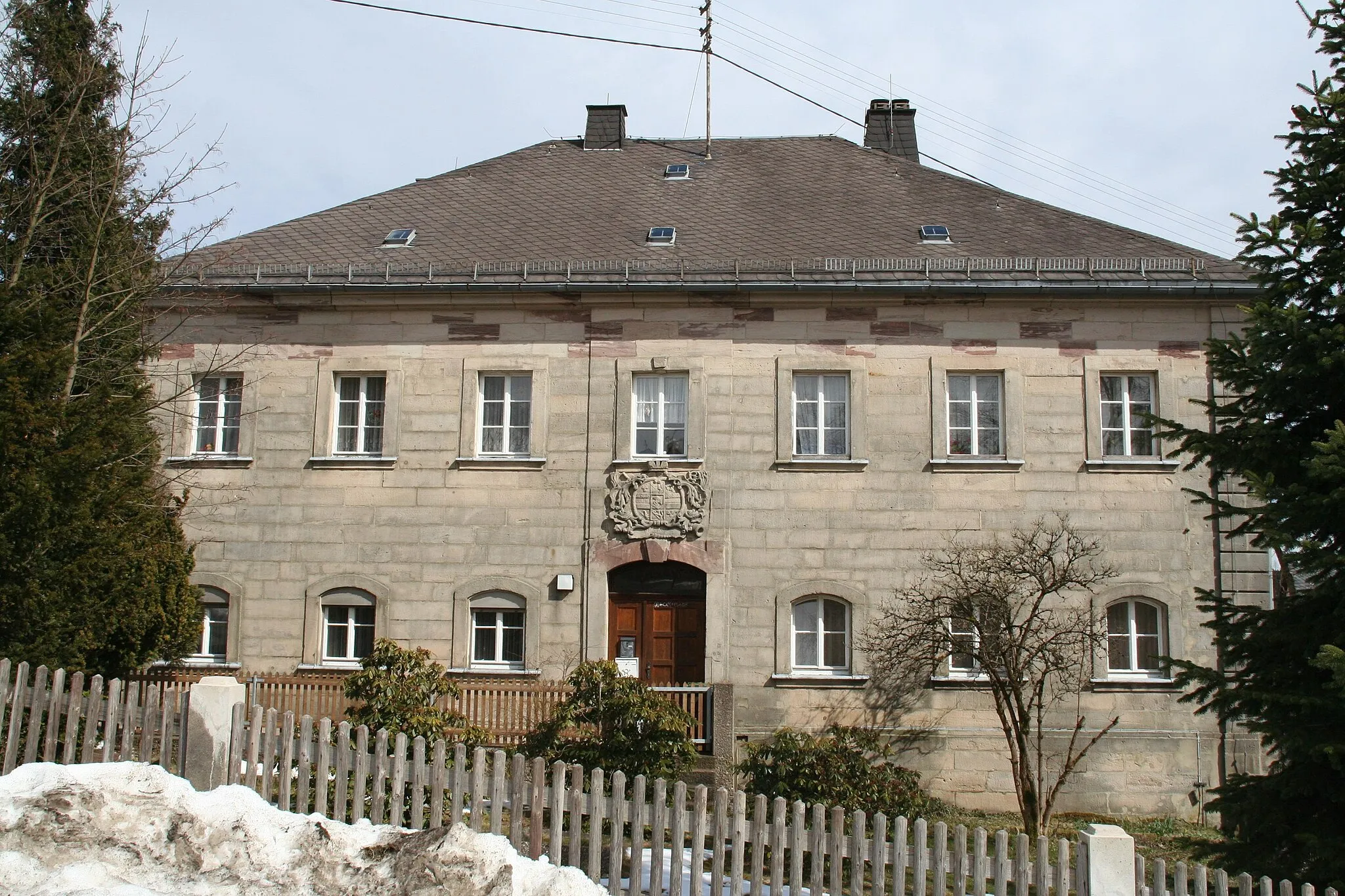Photo showing: Nordhalben im Landkreis Kronach, Ehem. Amtshaus der Bamberger Fürstbischöfe