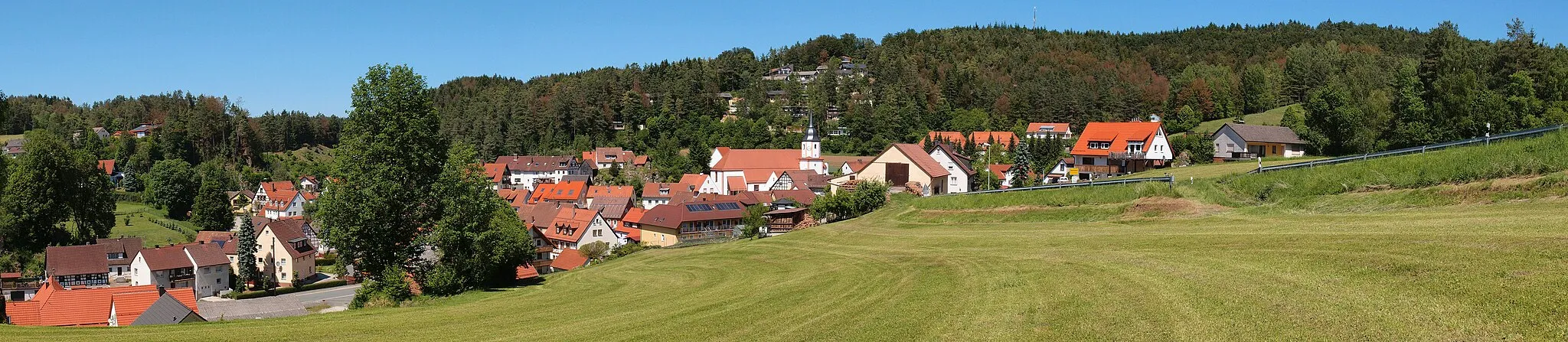 Photo showing: Südpanorama von Obertrubach