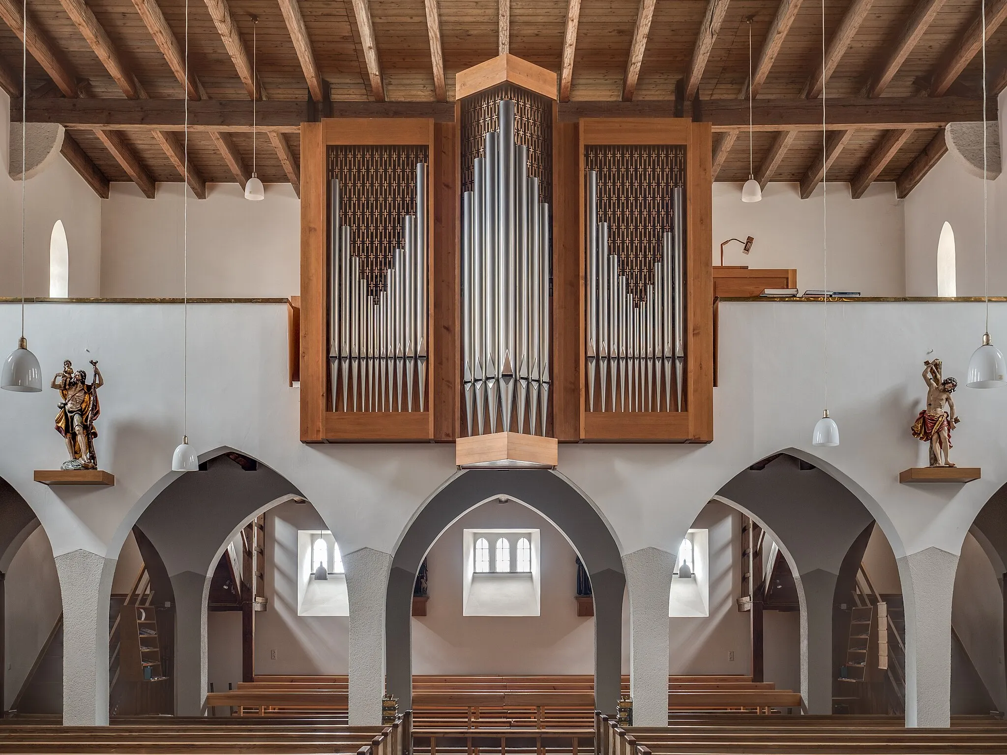 Photo showing: Pipe organ of St. Bartholomew's Church in Priesendorf