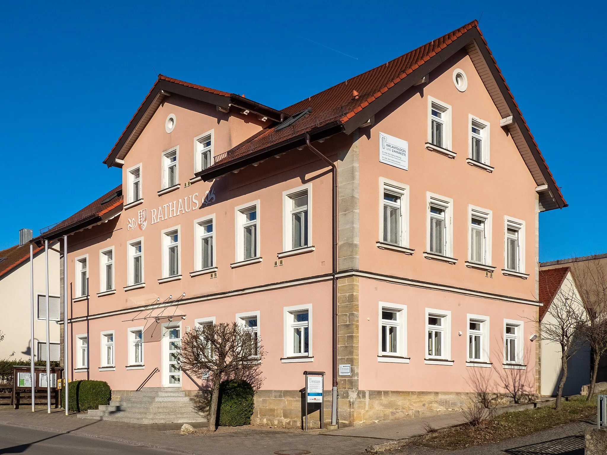 Photo showing: City hall in Wiesenthau, Hauptstraße 7