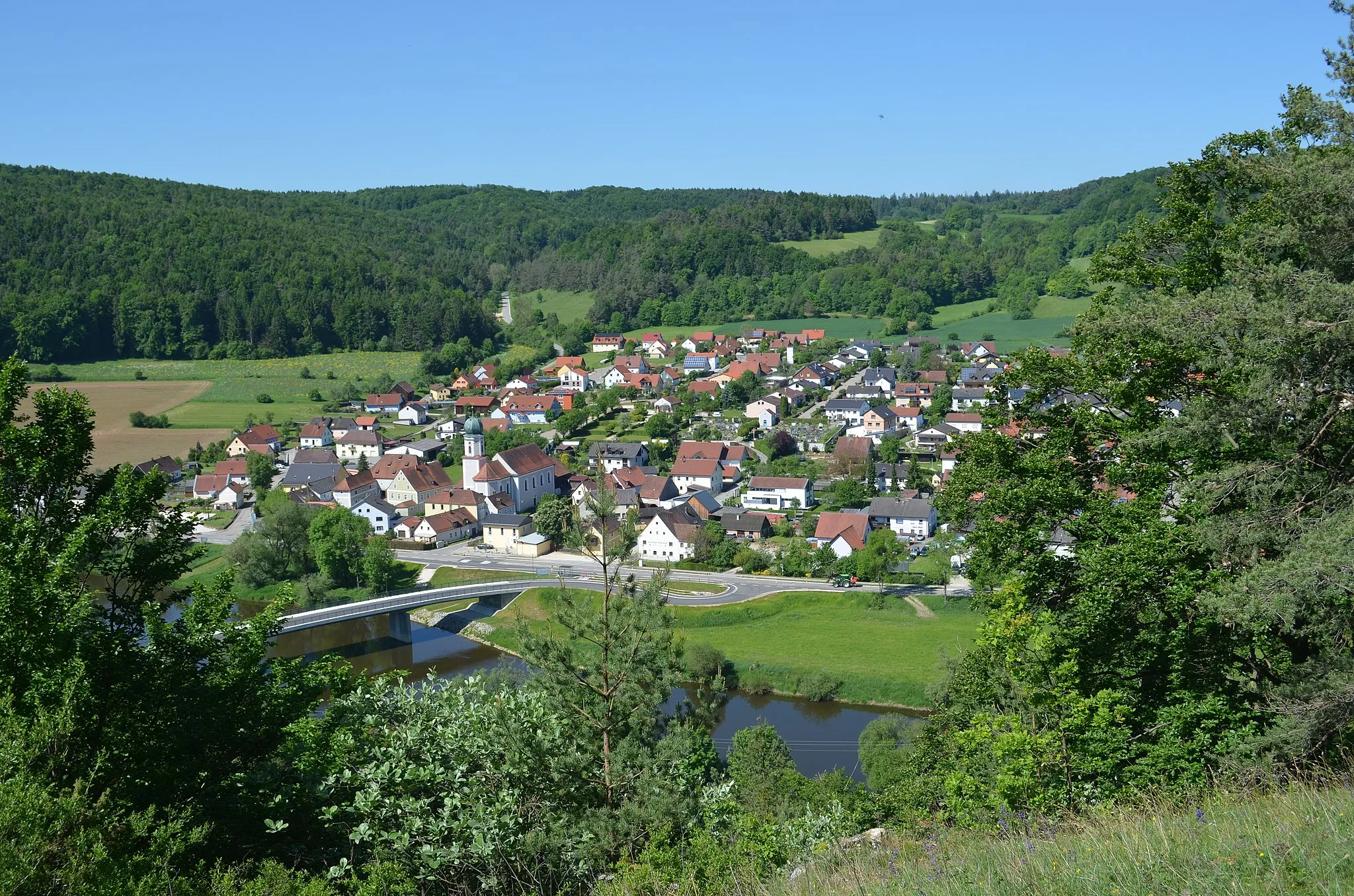 Photo showing: Duggendorf vom Jakobenberg aus