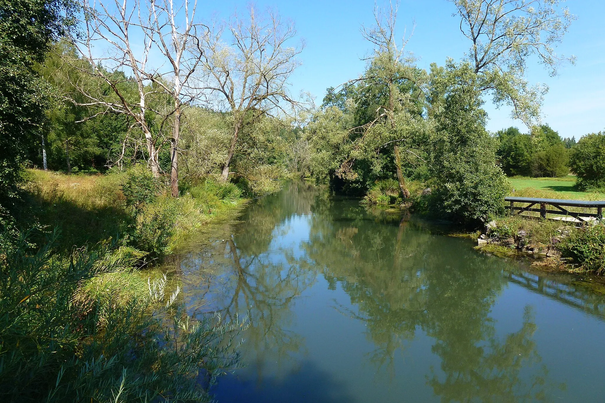 Photo showing: River Vils near Ensdorf, Bavaria, Germany