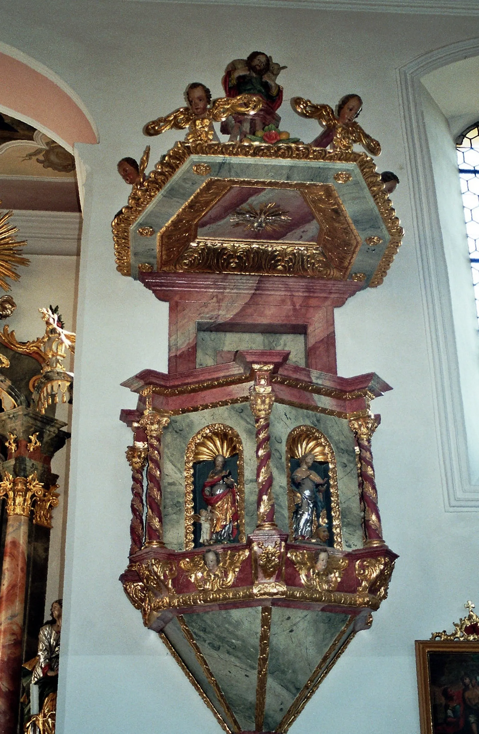 Photo showing: Freystadt, church St. Peter und Paul, the pulpit