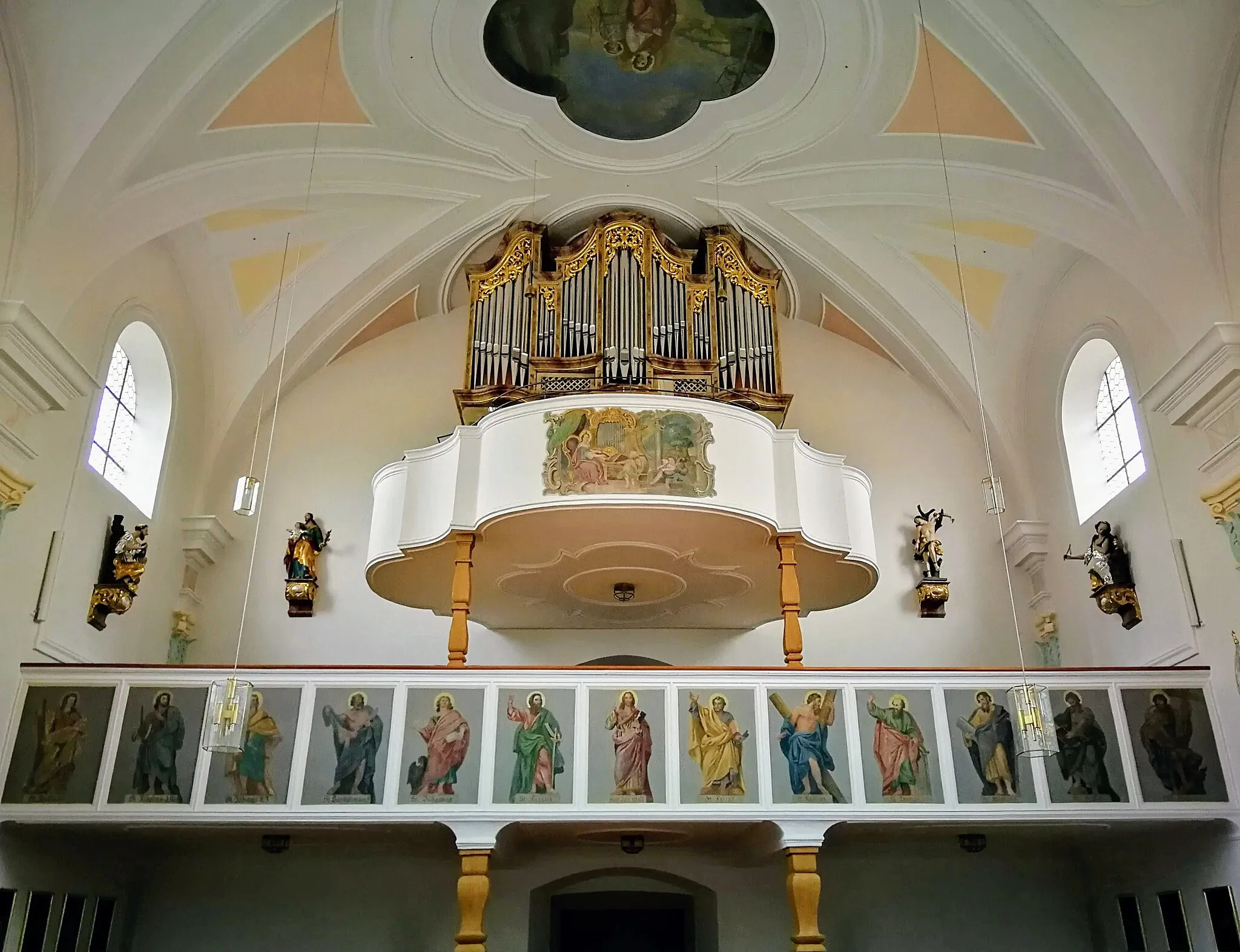 Photo showing: Orgel der katholischen Pfarrkirche St. Michael Michelsneukirchen, Landkreis Cham, Oberpfalz, Bayern, Deutschland