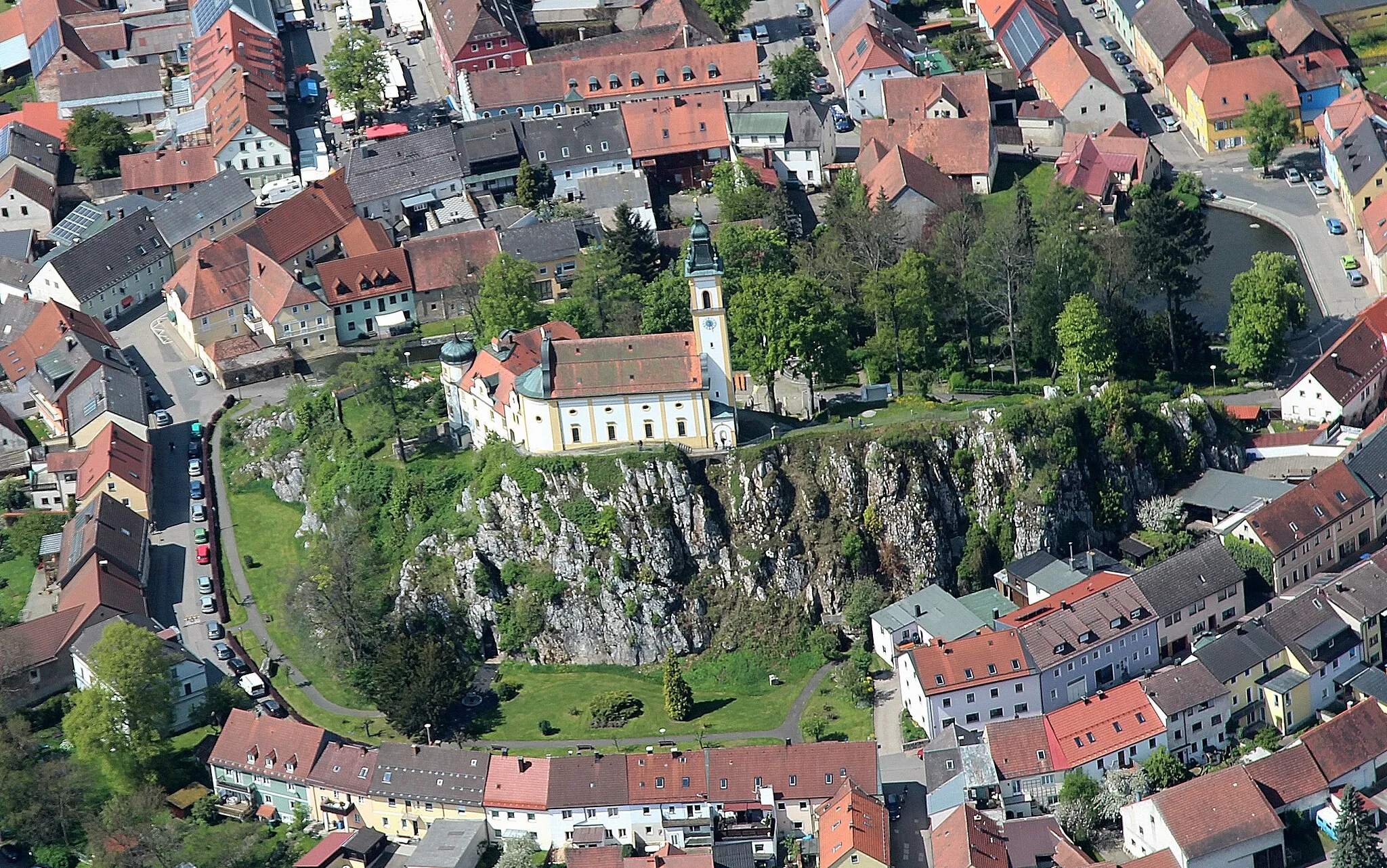 Photo showing: Pleystein, Wallfahrtskirche Heiligkreuz (Kreuzbergkirche), Landkreis Neustadt an der Waldnaab, Oberpfalz, Bayern