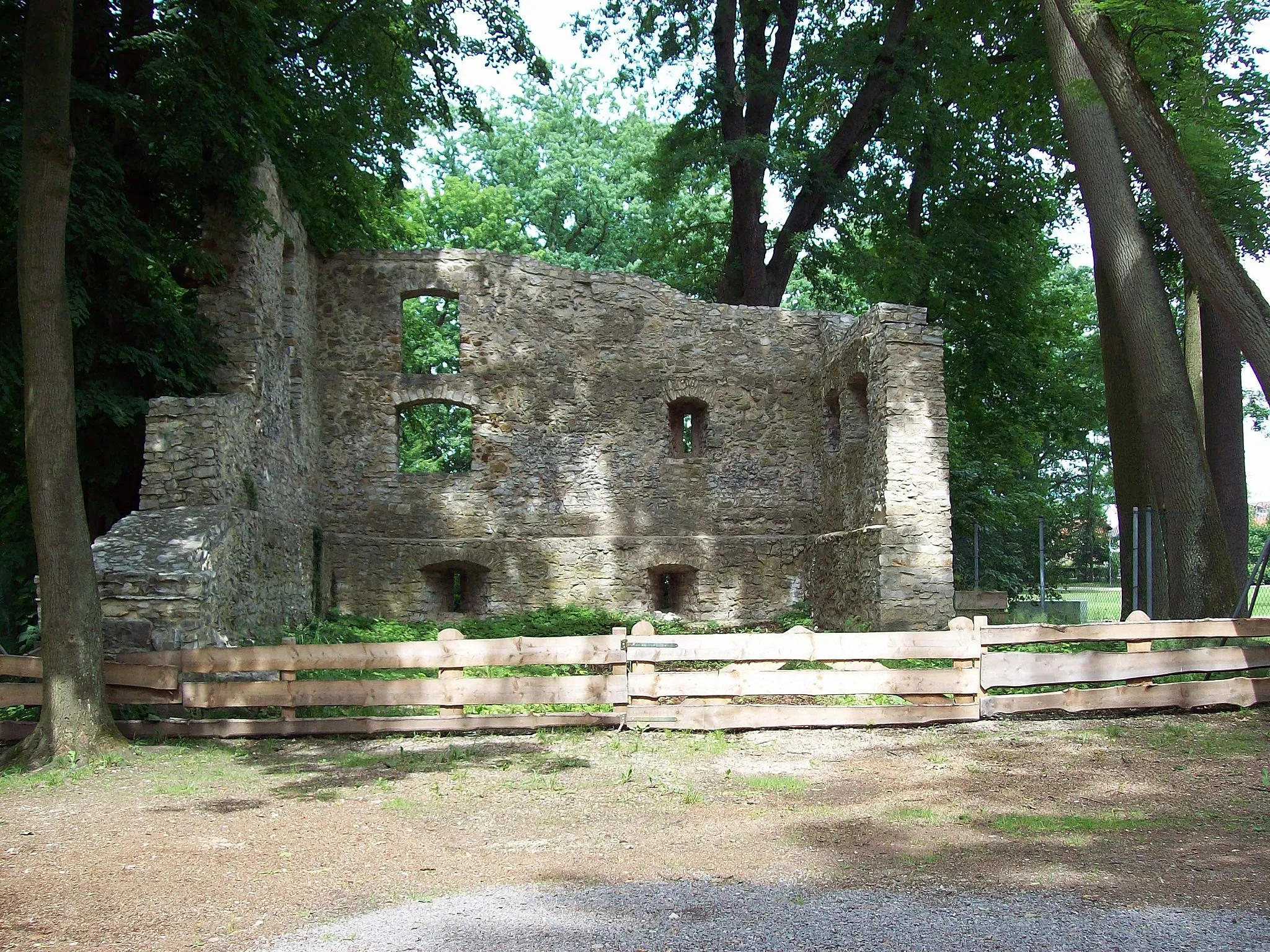 Photo showing: Foto der Burgruine im Stadtpark von Teublitz.