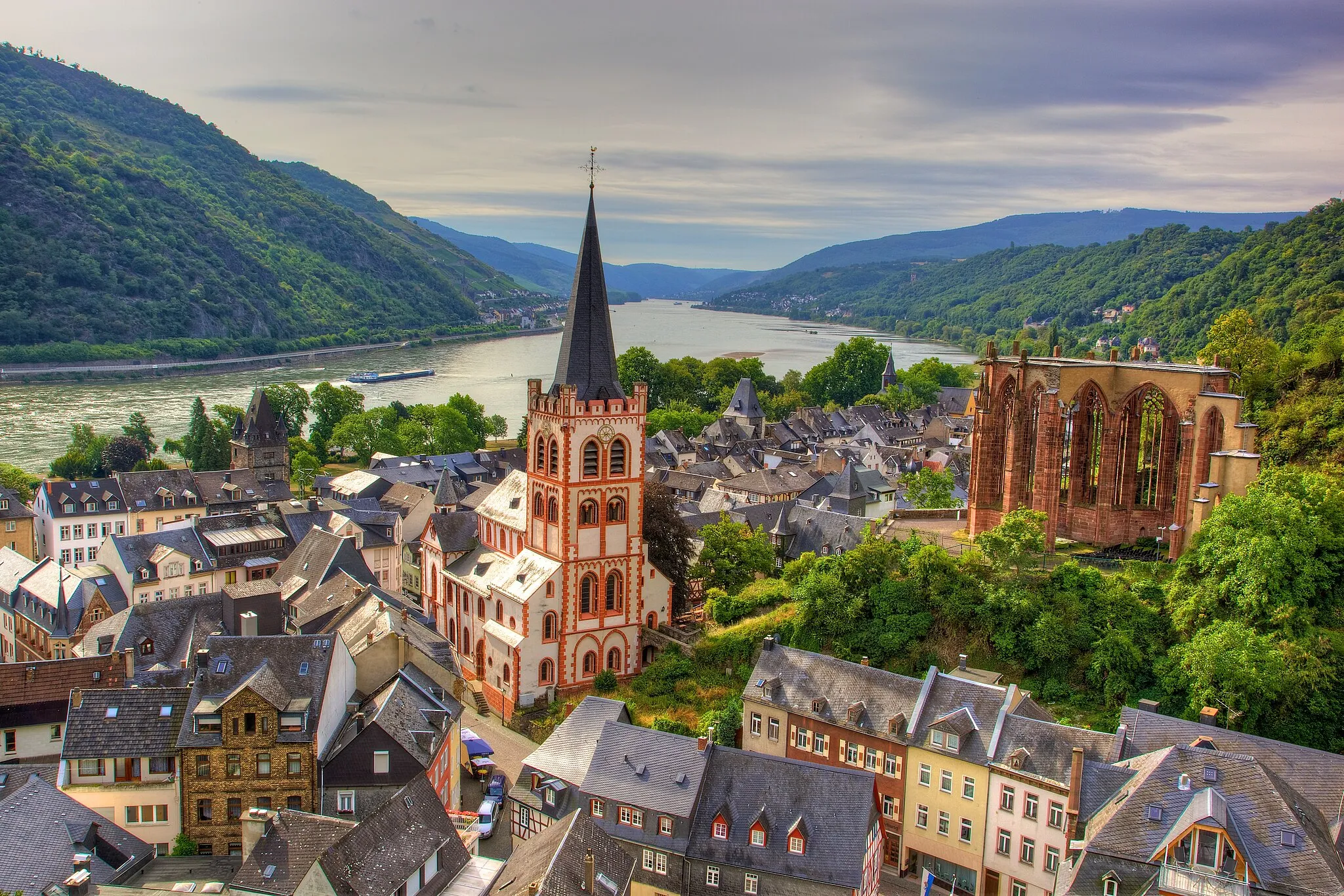 Photo showing: Bacharach from the Postenturm