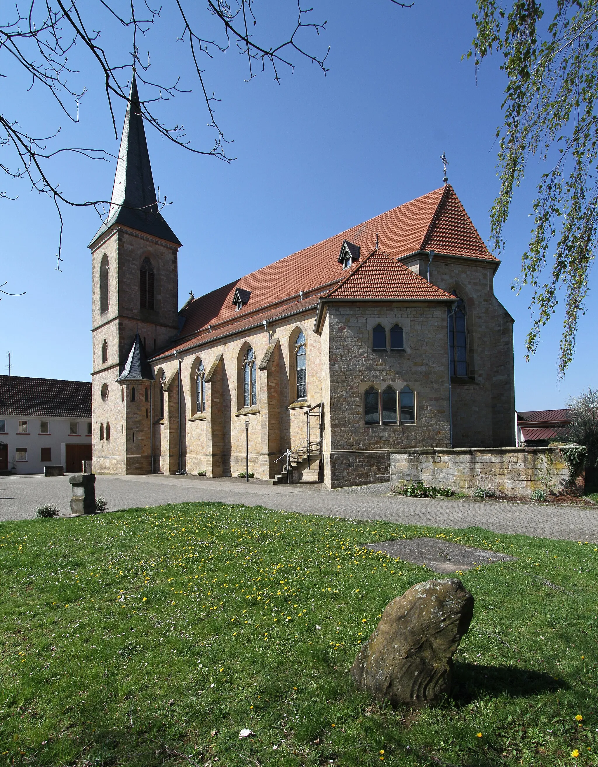 Photo showing: Church of Saint Bartholomew in Ingenheim.