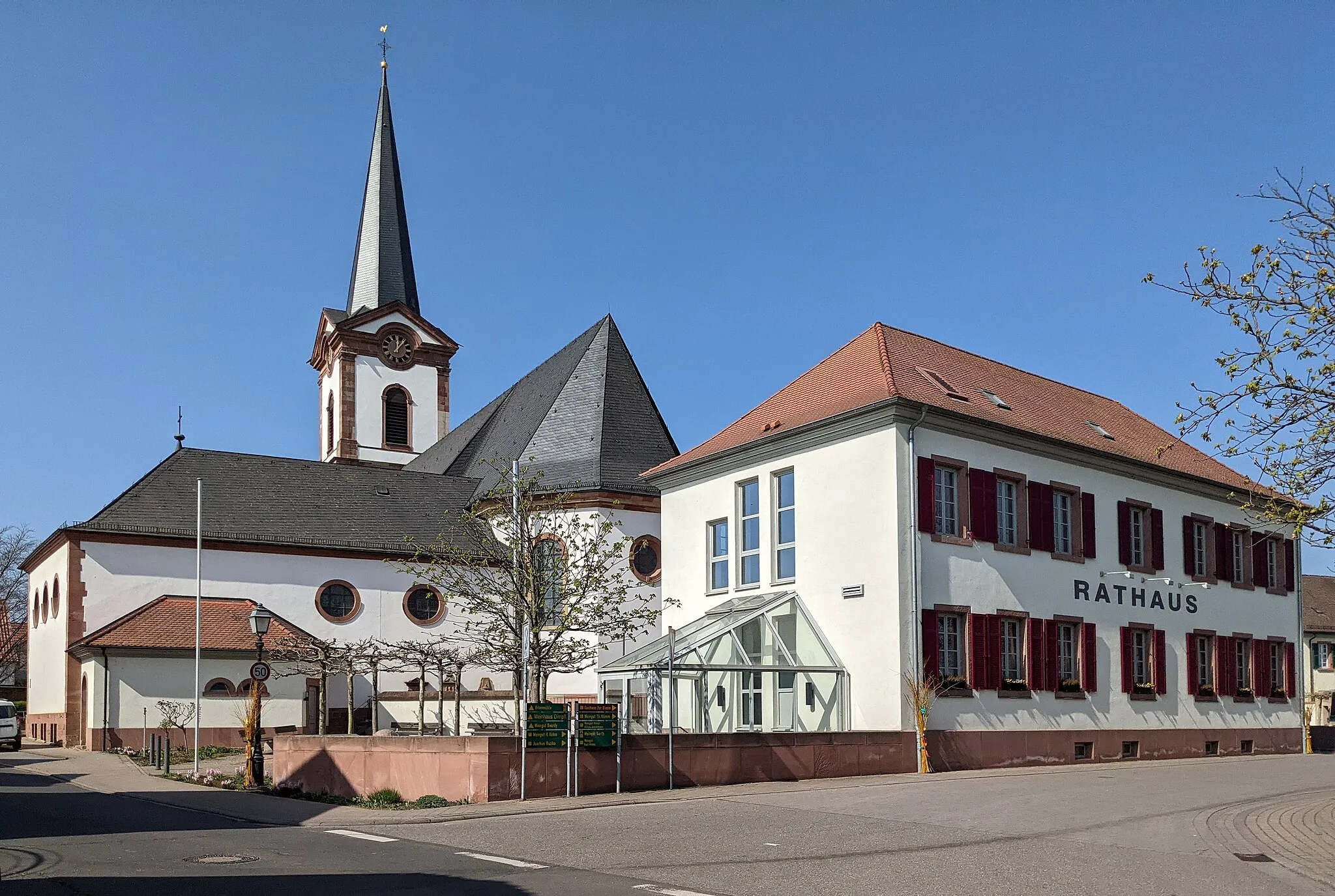 Photo showing: Church of Saint Peter and Paul in Edesheim
