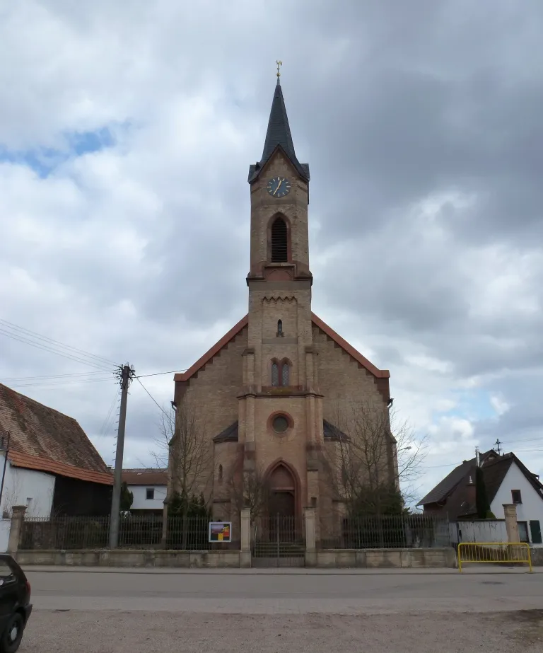 Photo showing: Evangelische Christuskirche in Lustadt