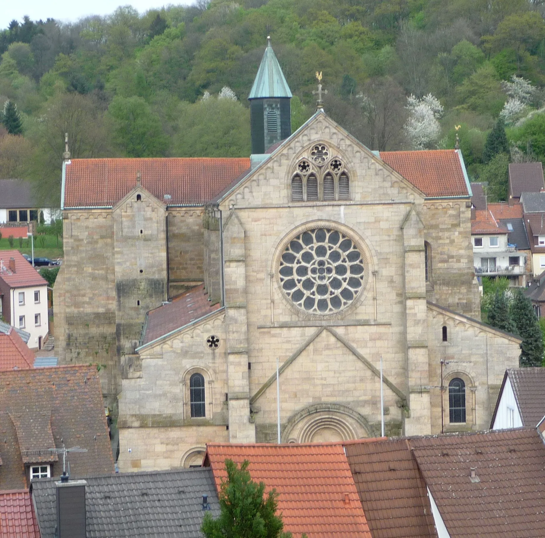 Photo showing: Die Abteikirche Otterberg ist nach dem Speyerer Dom die größte Kirche der Pfalz.