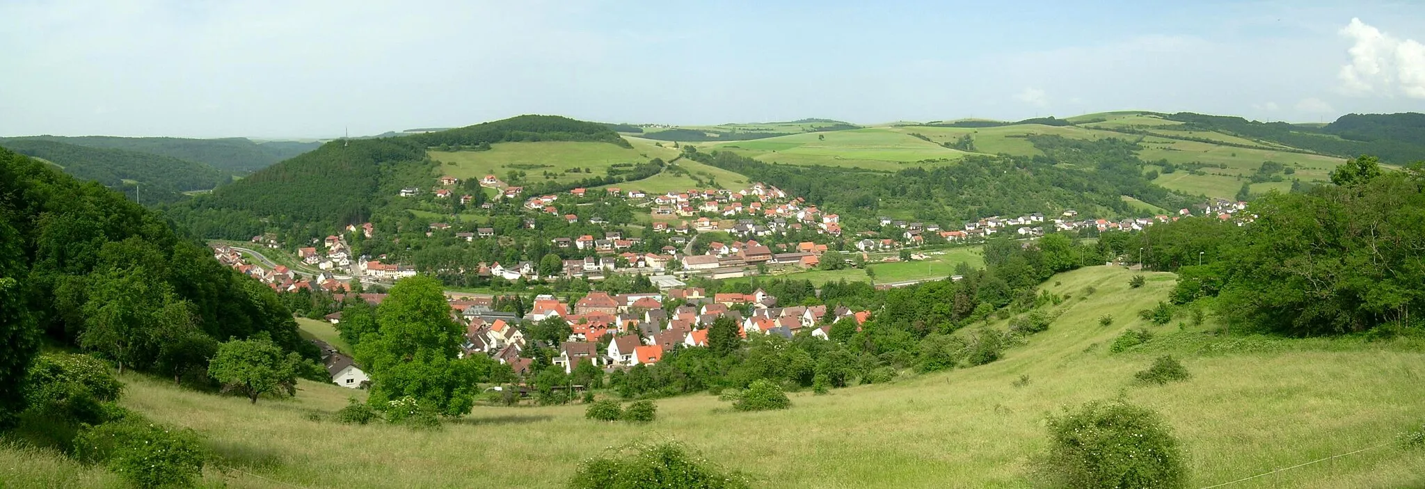 Photo showing: Panoramablick von der Jugendherberge auf Wolfstein