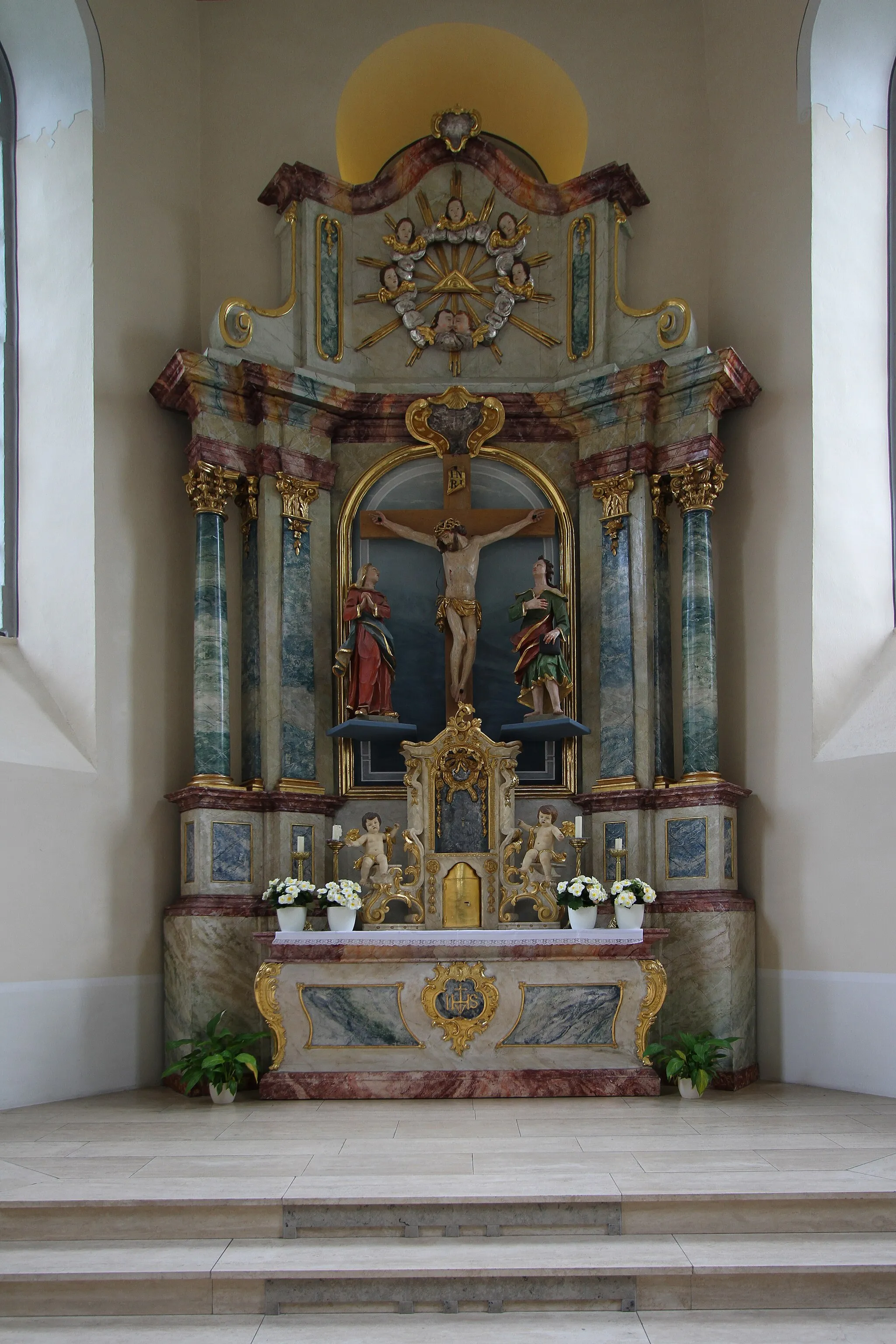 Photo showing: Church of St. Bartholomäus in Zeiskam, interior decoration.