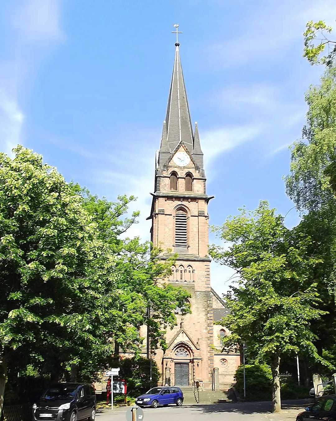 Photo showing: Exterior of the protestant church in Friedrichsthal, Saarland, Germany