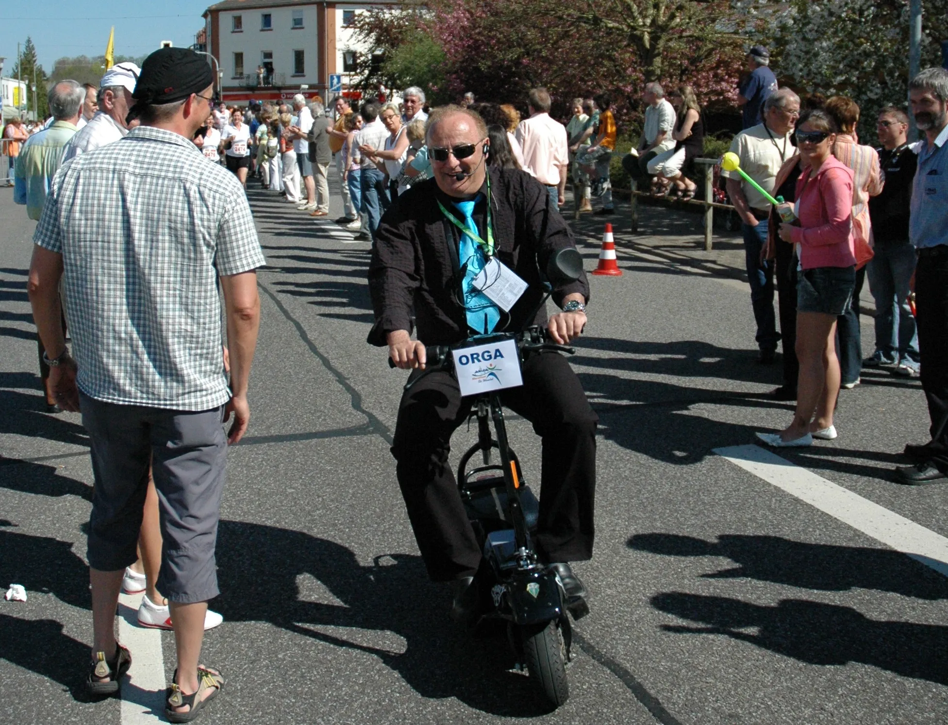 Photo showing: Klaus Bouillon, Mayor of St. Wendel, Germany during the first city marathon in 2007