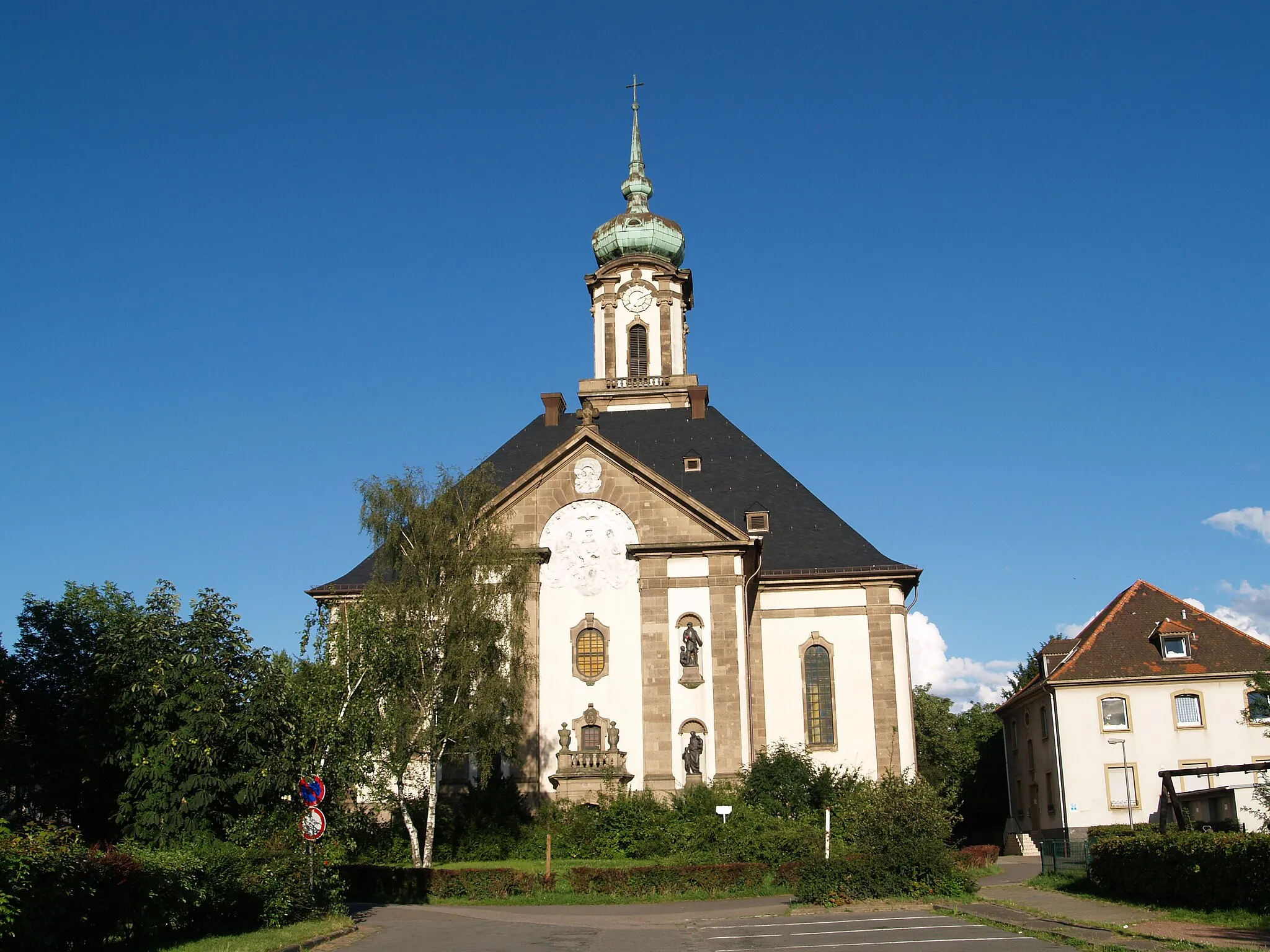 Photo showing: Vesöhnungskirche Völklingen (Poststraße)
