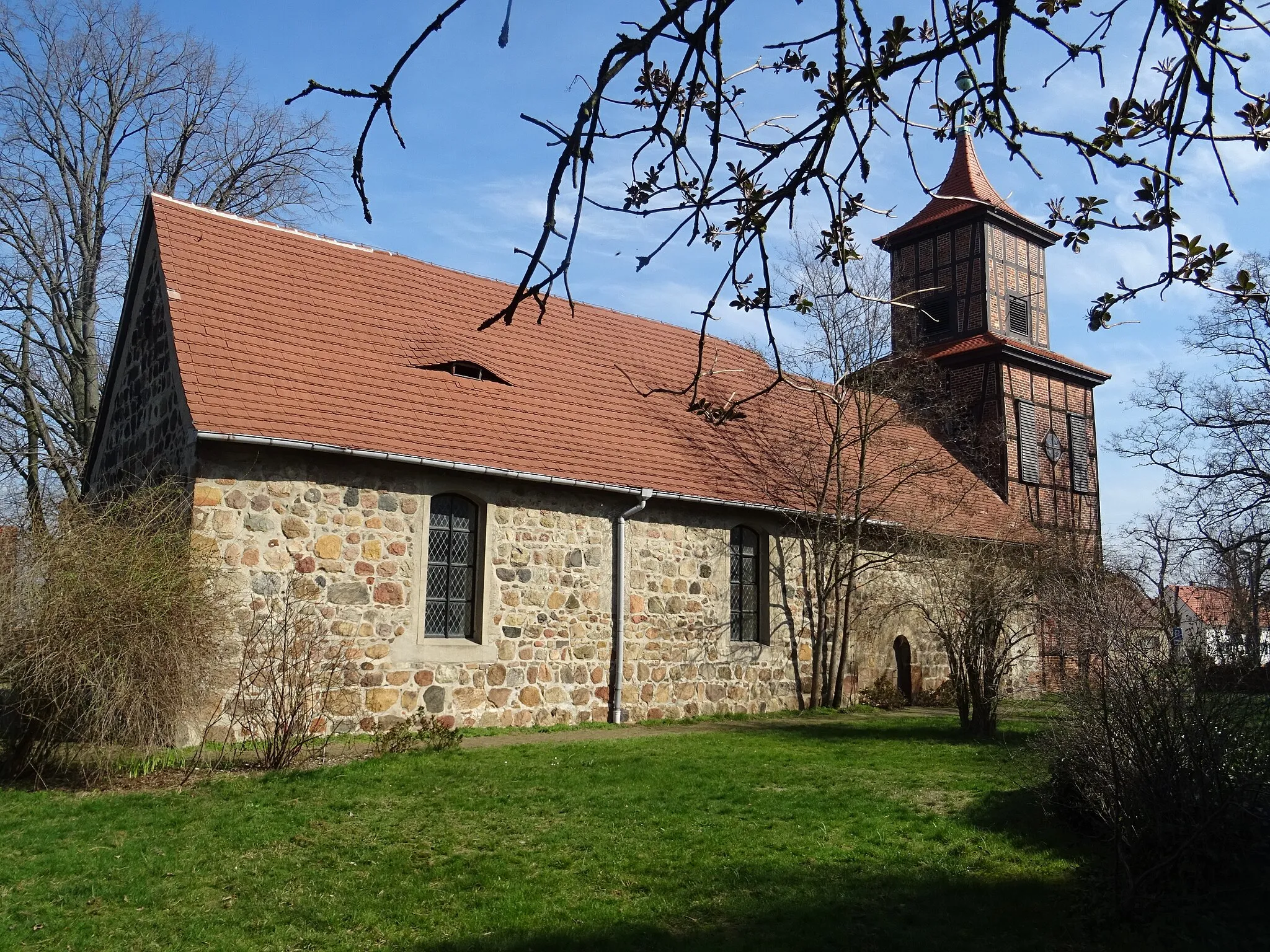 Photo showing: Bergwitz, Dorfkirche, Blick von Südwesten