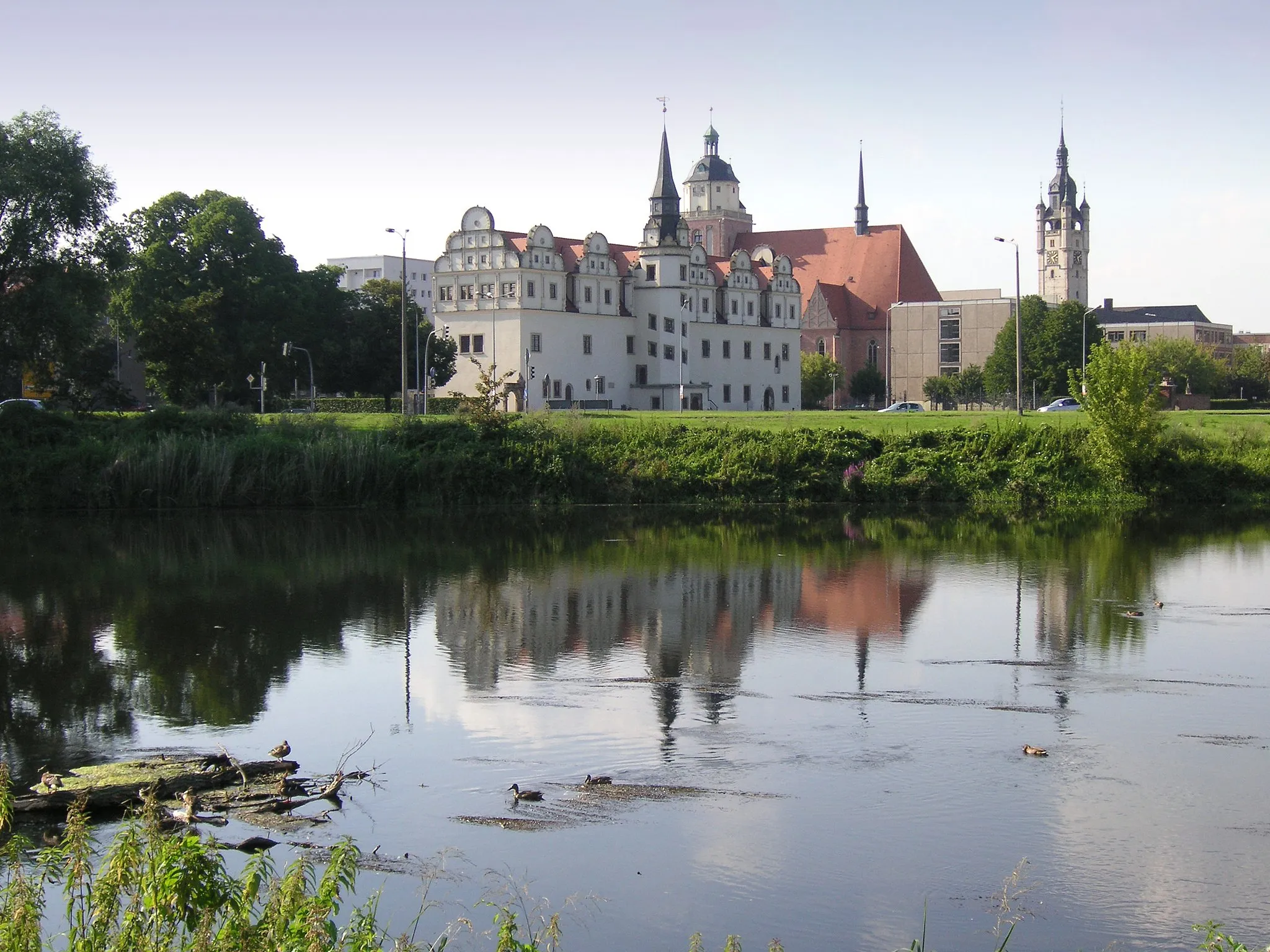 Photo showing: Dessau and Mulde River, Germany