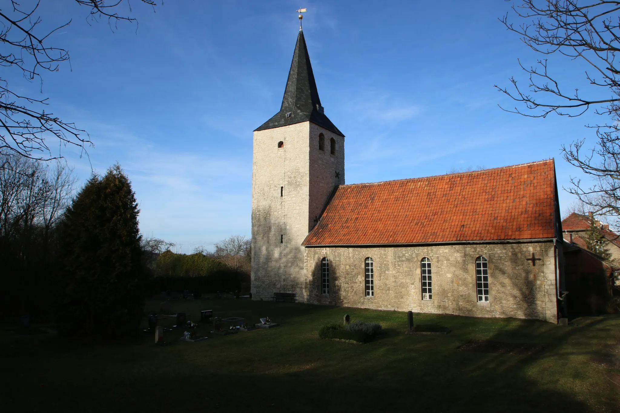 Photo showing: Blick auf die Dorfkirche in Huy-Neinstedt