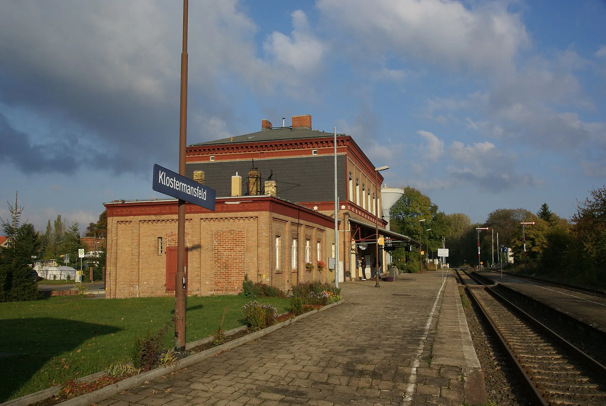 Photo showing: the train station of Klostermansfeld in the german Mansfeld-Südharz rural district
