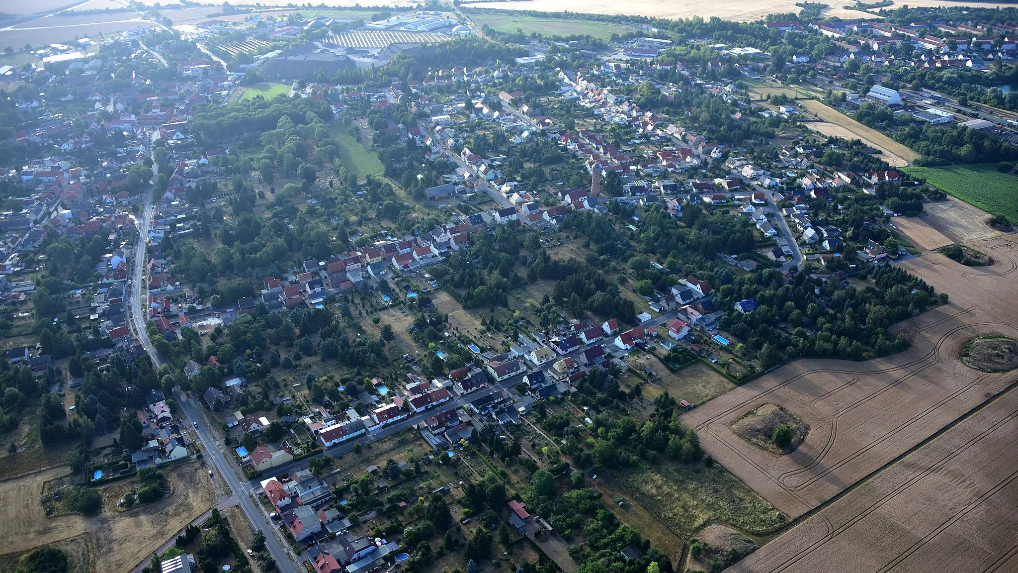 Photo showing: Klostermansfeld, Luftaufnahme (2018)