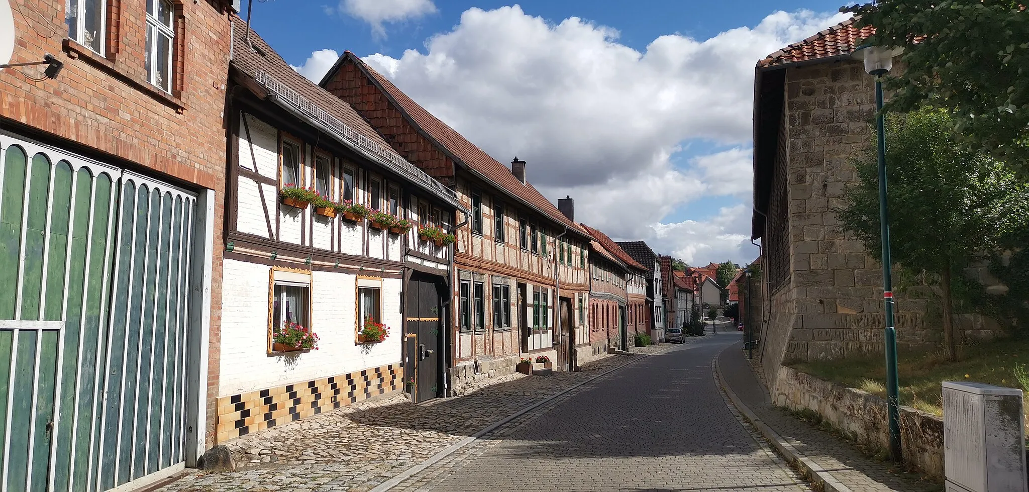 Photo showing: Dorfstraße in Langenstein, Halberstadt