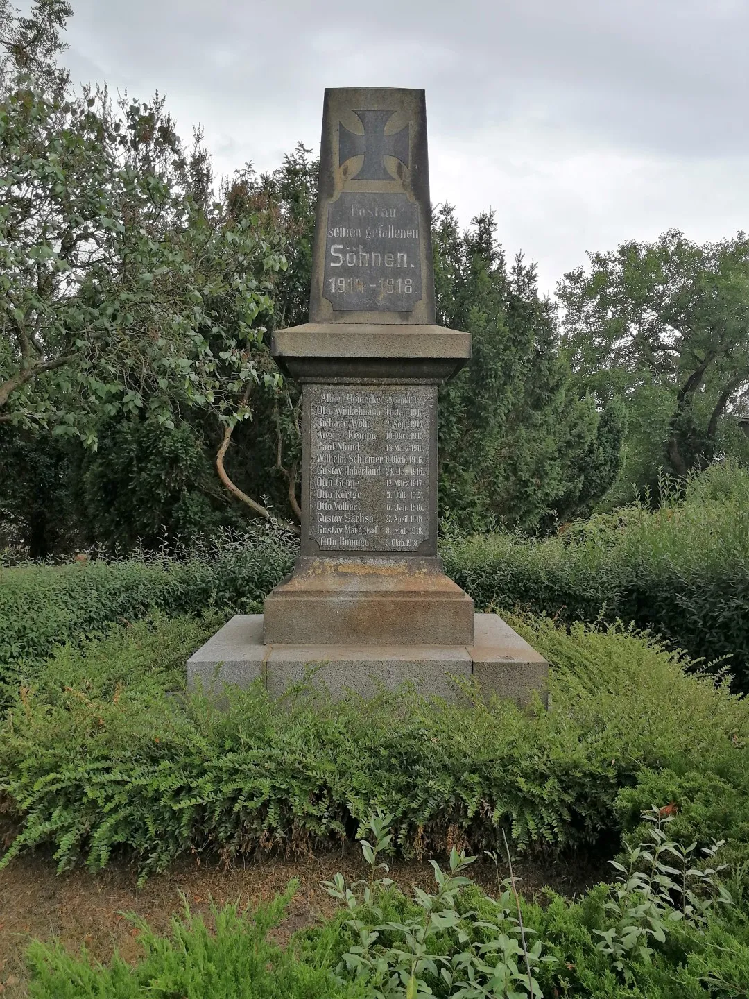 Photo showing: Kriegerdenkmal Lostau 1. Weltkrieg (Kulturdenkmal)