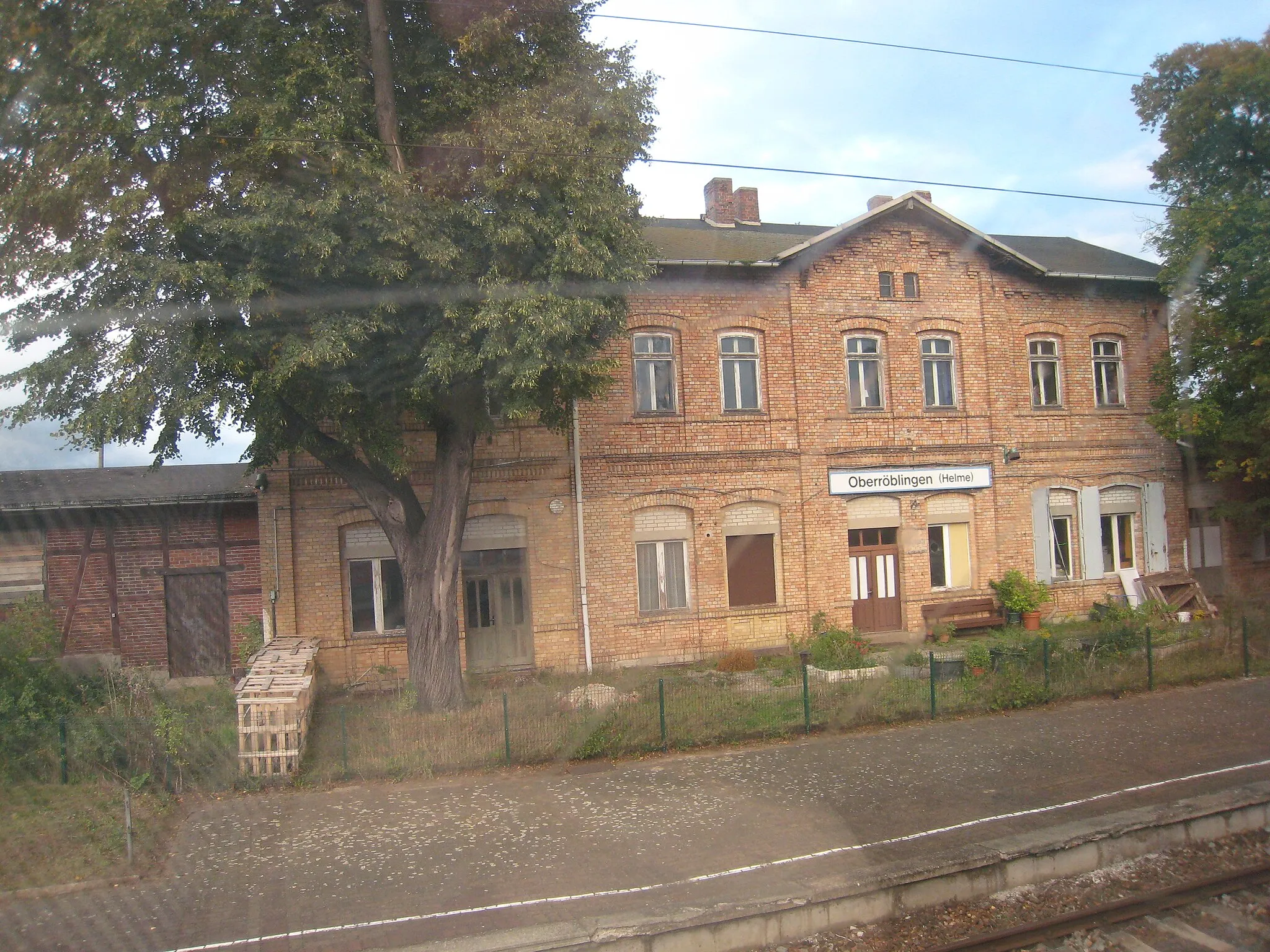 Photo showing: Railway station of Oberröblingen