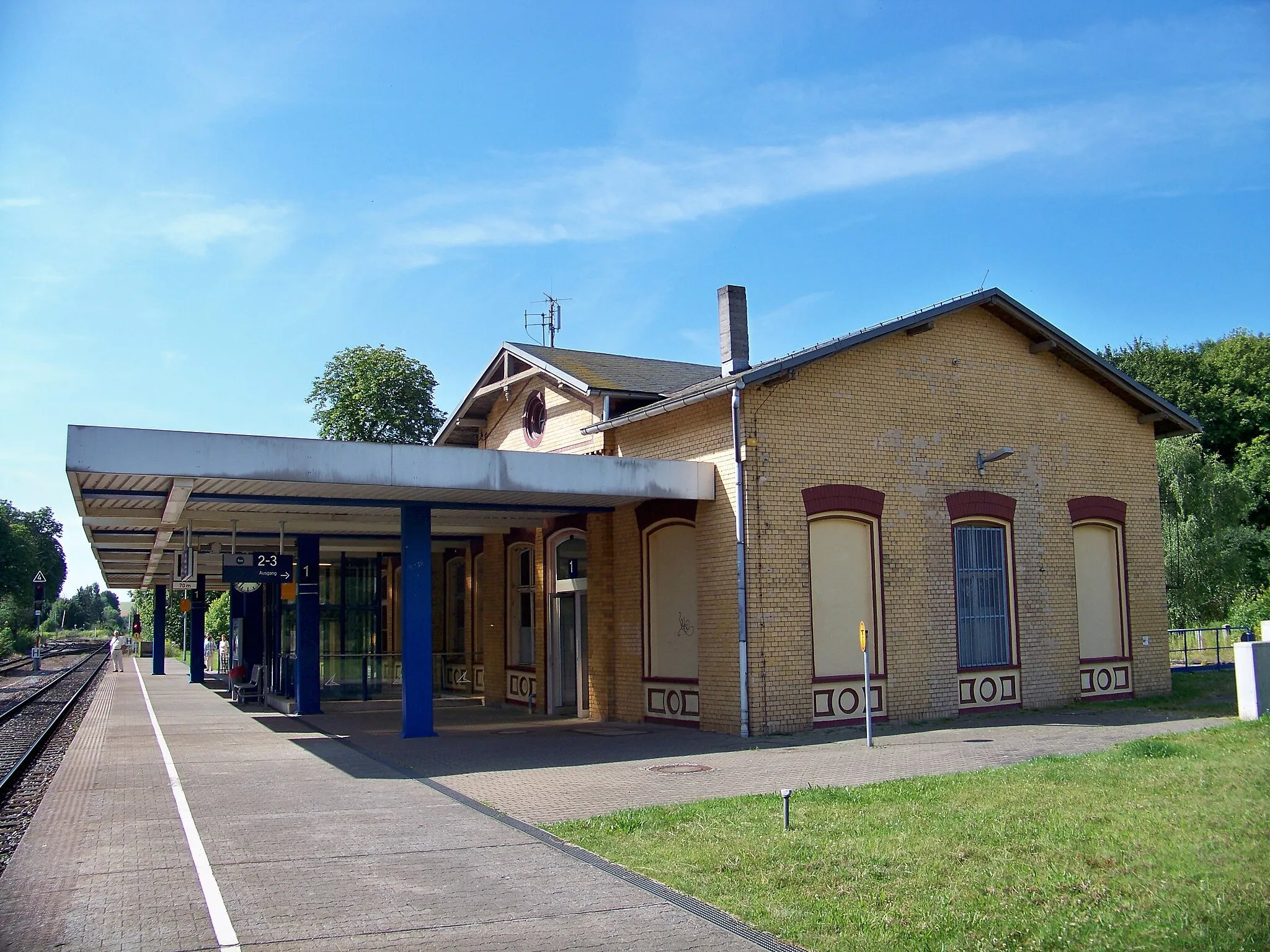 Photo showing: Bahnhof Sandersleben (Anh)
