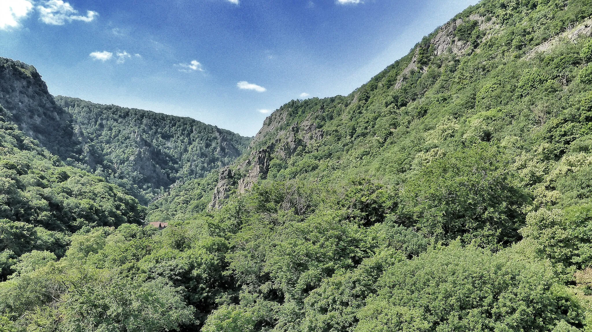 Photo showing: Blick ins Bodetal bei Thale