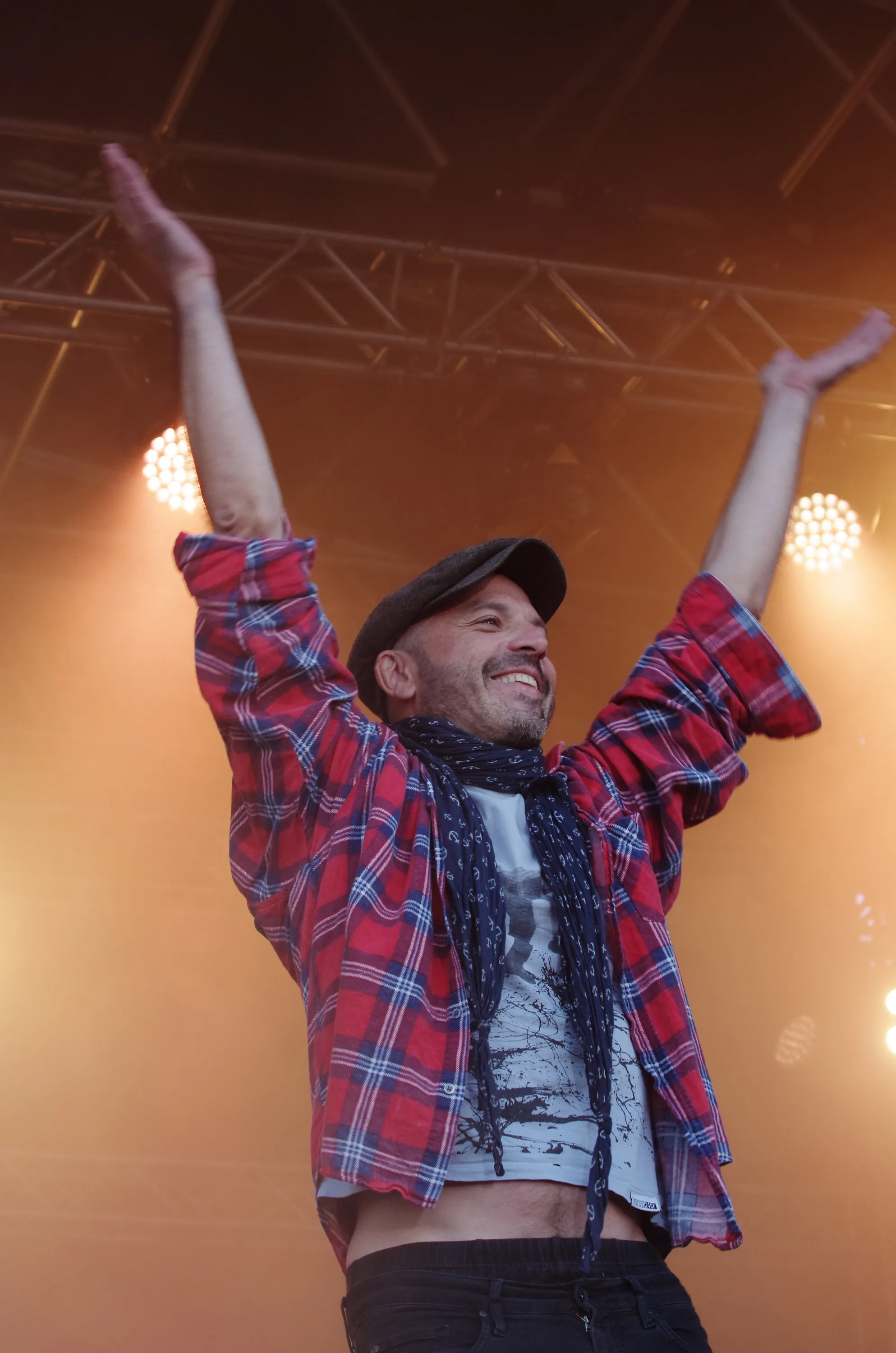 Photo showing: Jan Plewka mit Selig beim Jübek Open Air 2013.