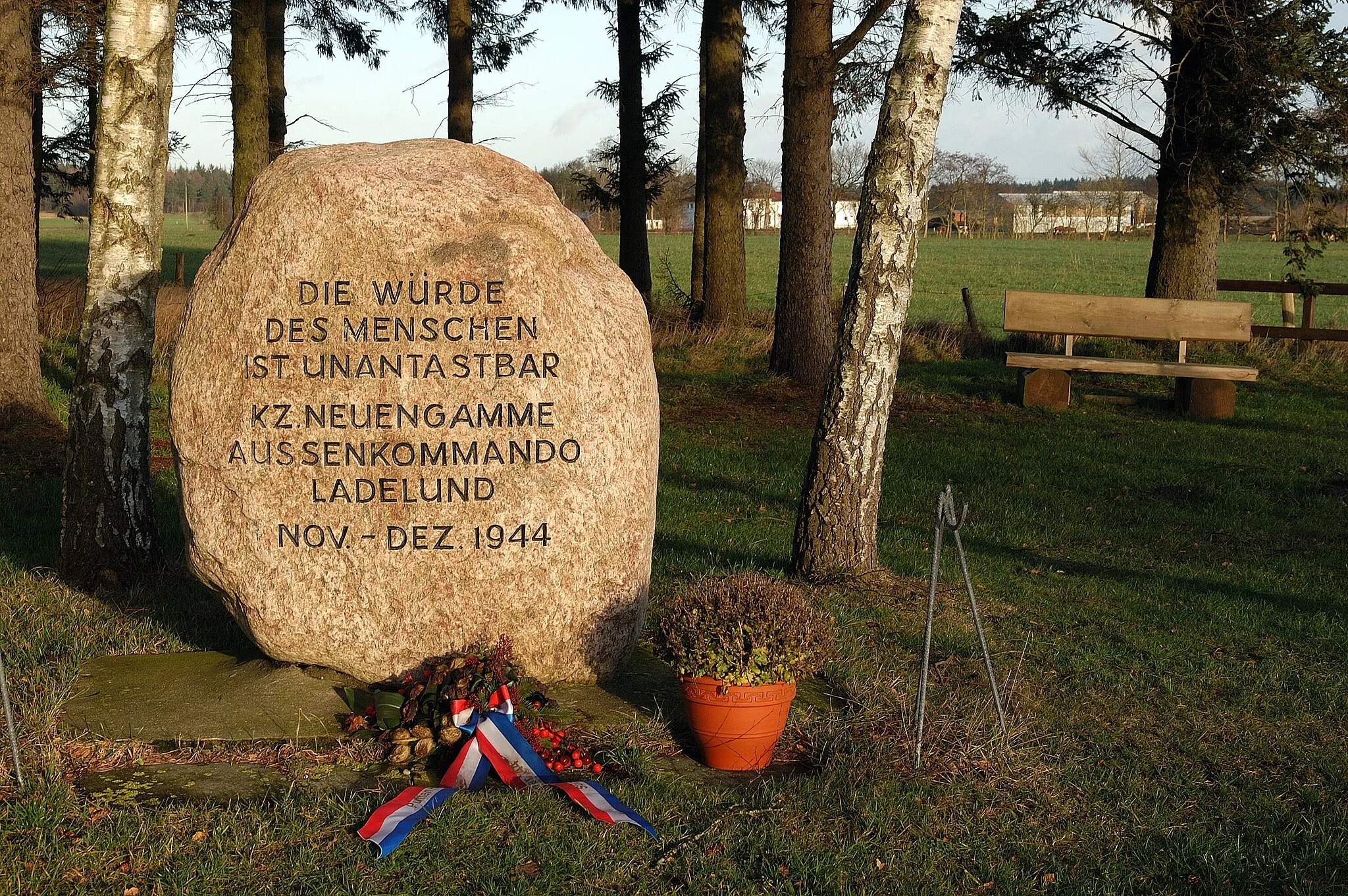Photo showing: Memorial at the former concentration camp Ladelund, Germany