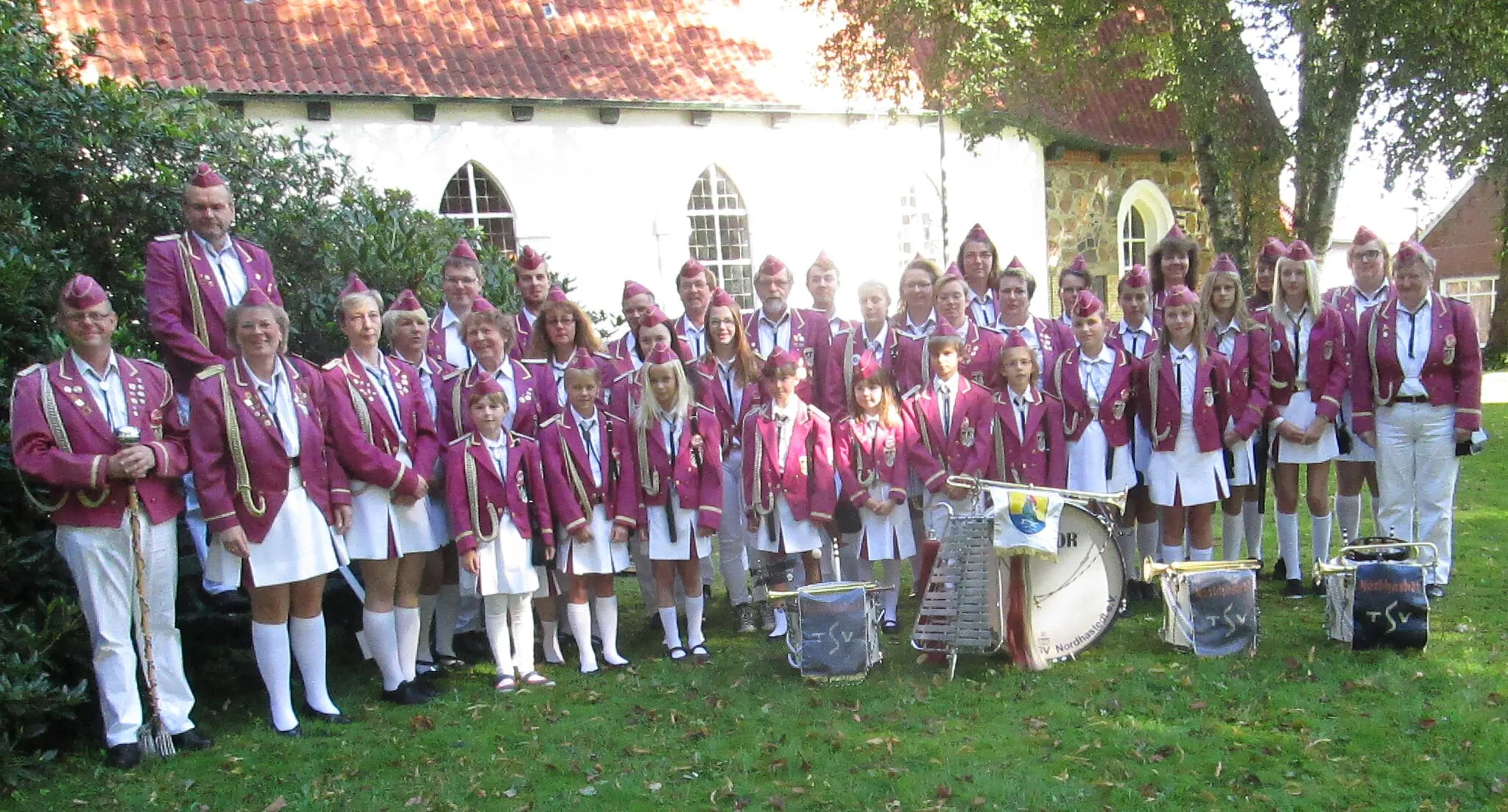 Photo showing: The Spielmanns- and fanfare of TSV Nordhastedt (est. 1966) also stepped forward to at the Steuben Parade in New York.