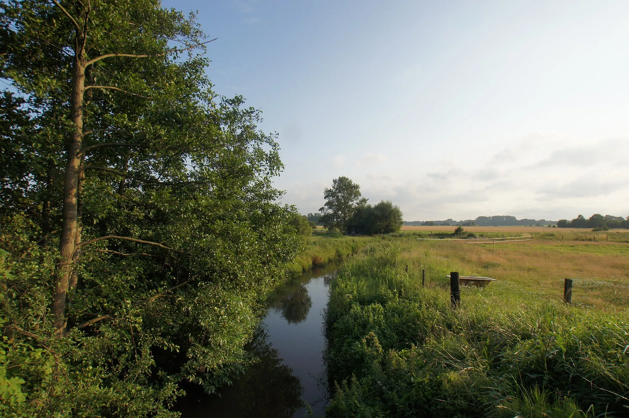 Photo showing: Pinneberg (Thesdorf), Germany: The river Düpenau