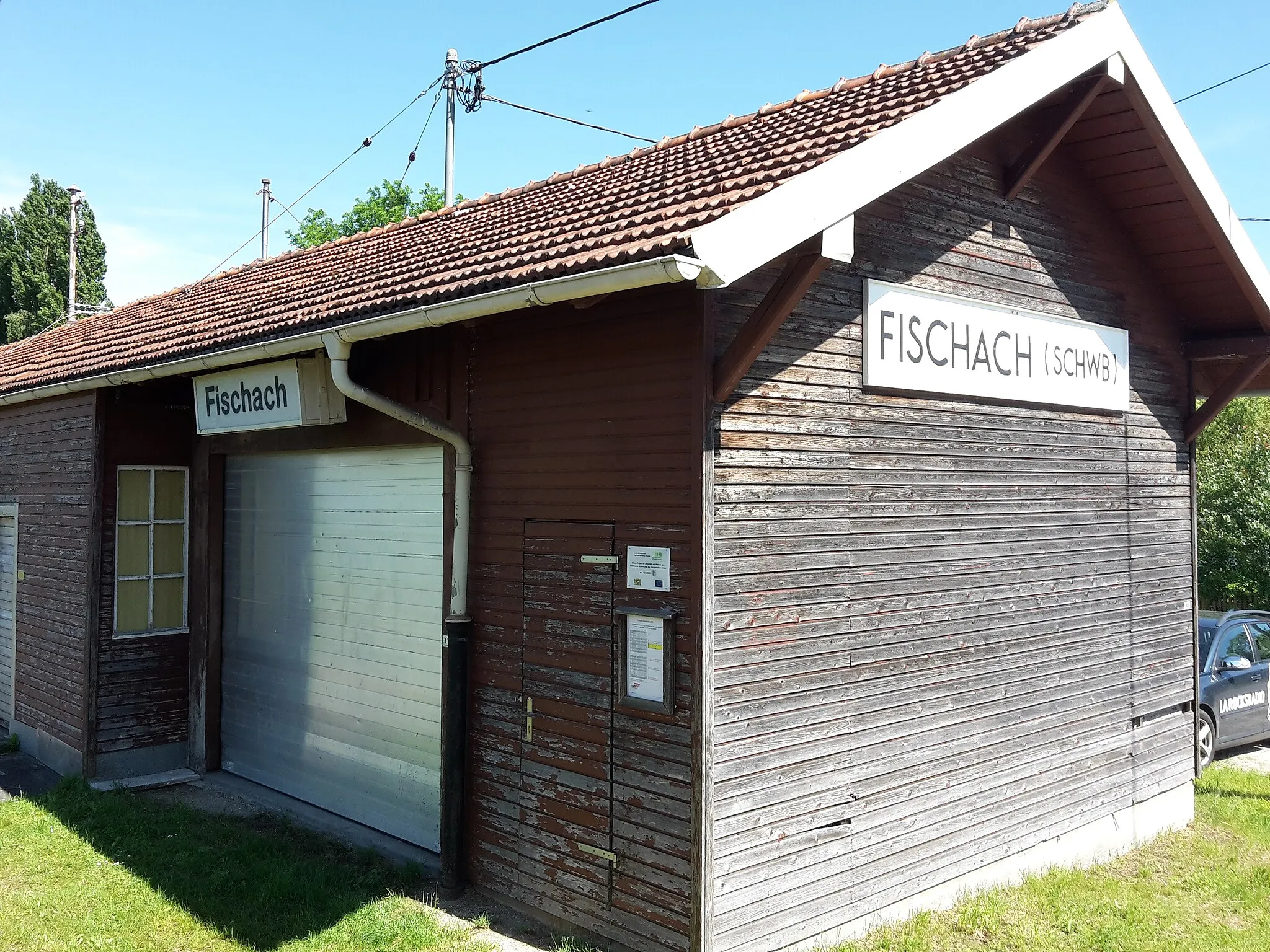 Photo showing: Fischach (Schwb) station at the Staudenbahn in Bavaria Swabians